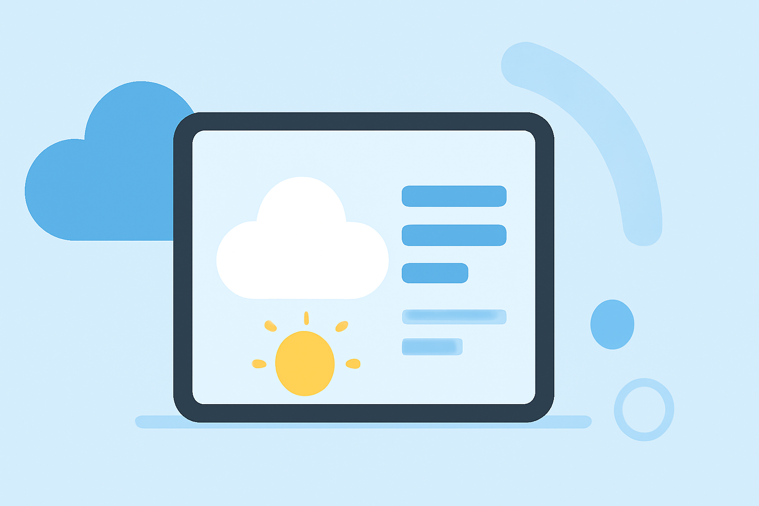 Quick Weather Updates for Outdoor Laundry on iPad