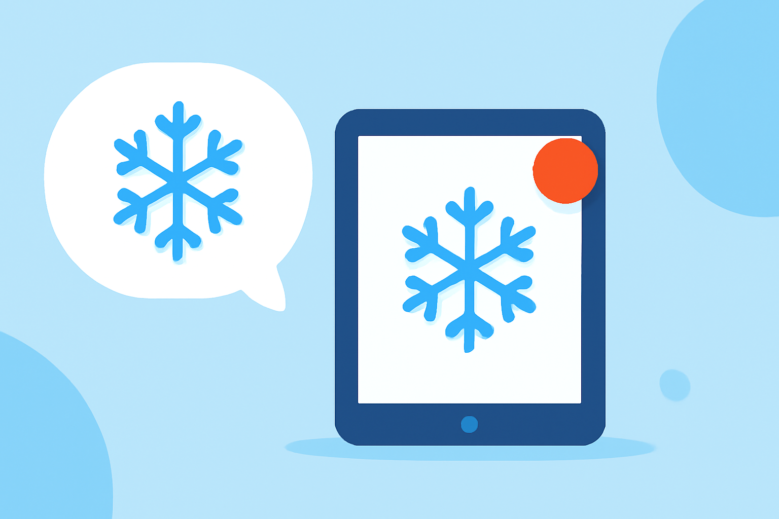 Snow Start Notifications Explained on iPad