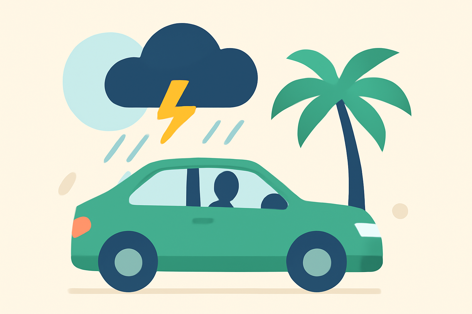 Tropical Storm Safety for Beginners in the Car