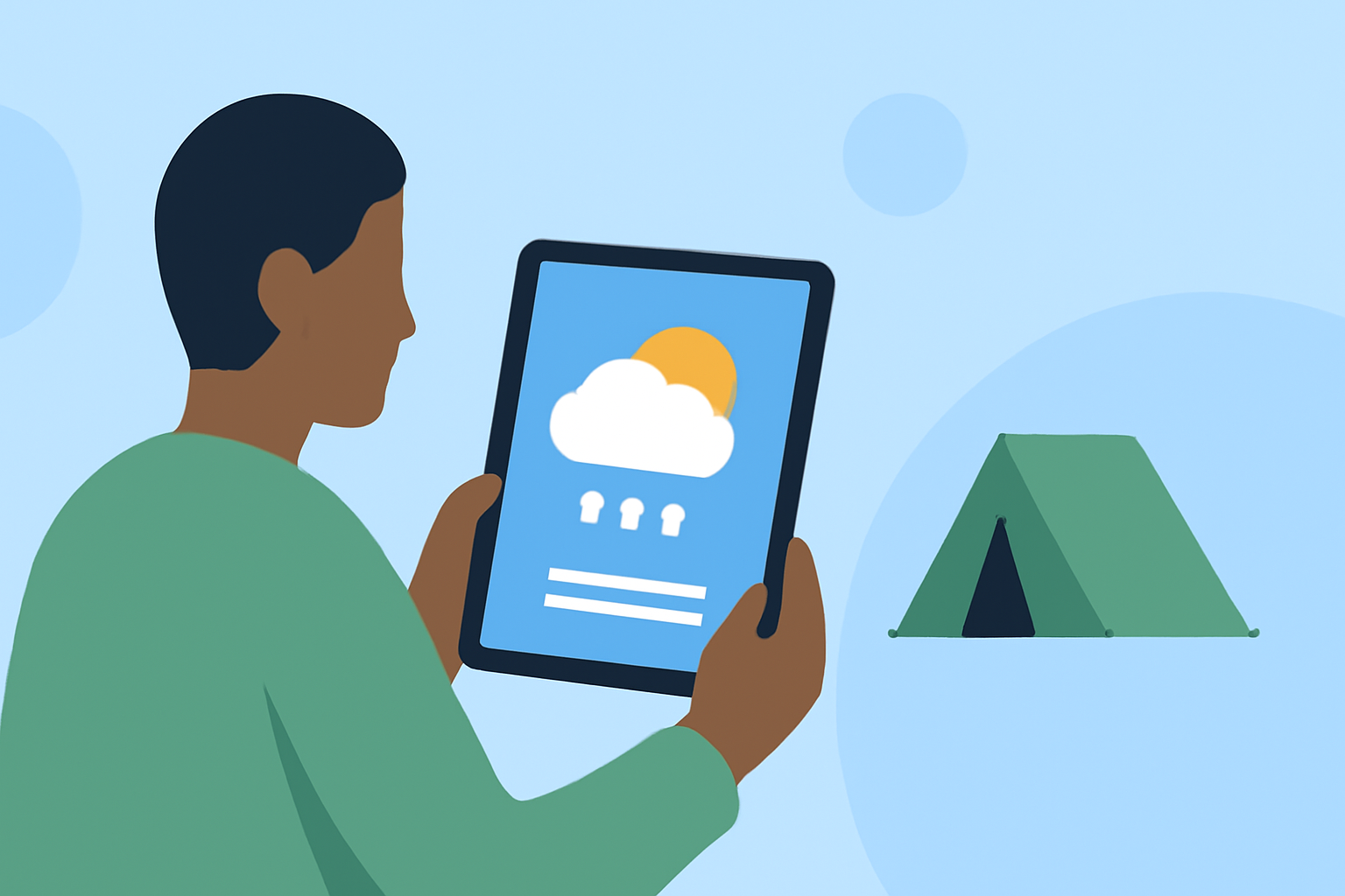 Weather for Camping Trips: Tricks on a Tablet