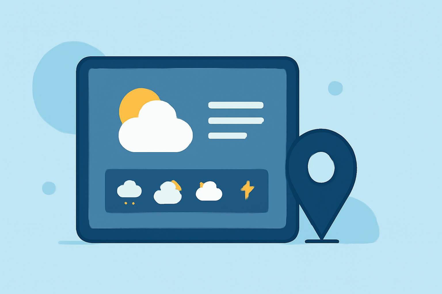 Easy Travel Weather Planning on a Tablet