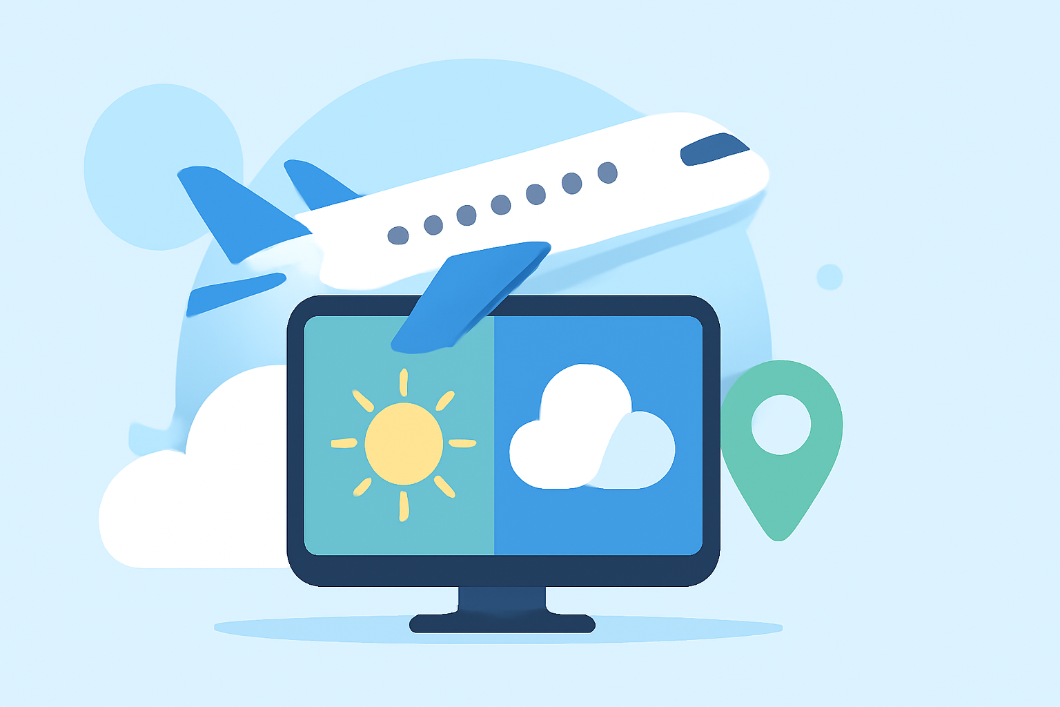 Comparing Destination Weather Options for Connecting Flights