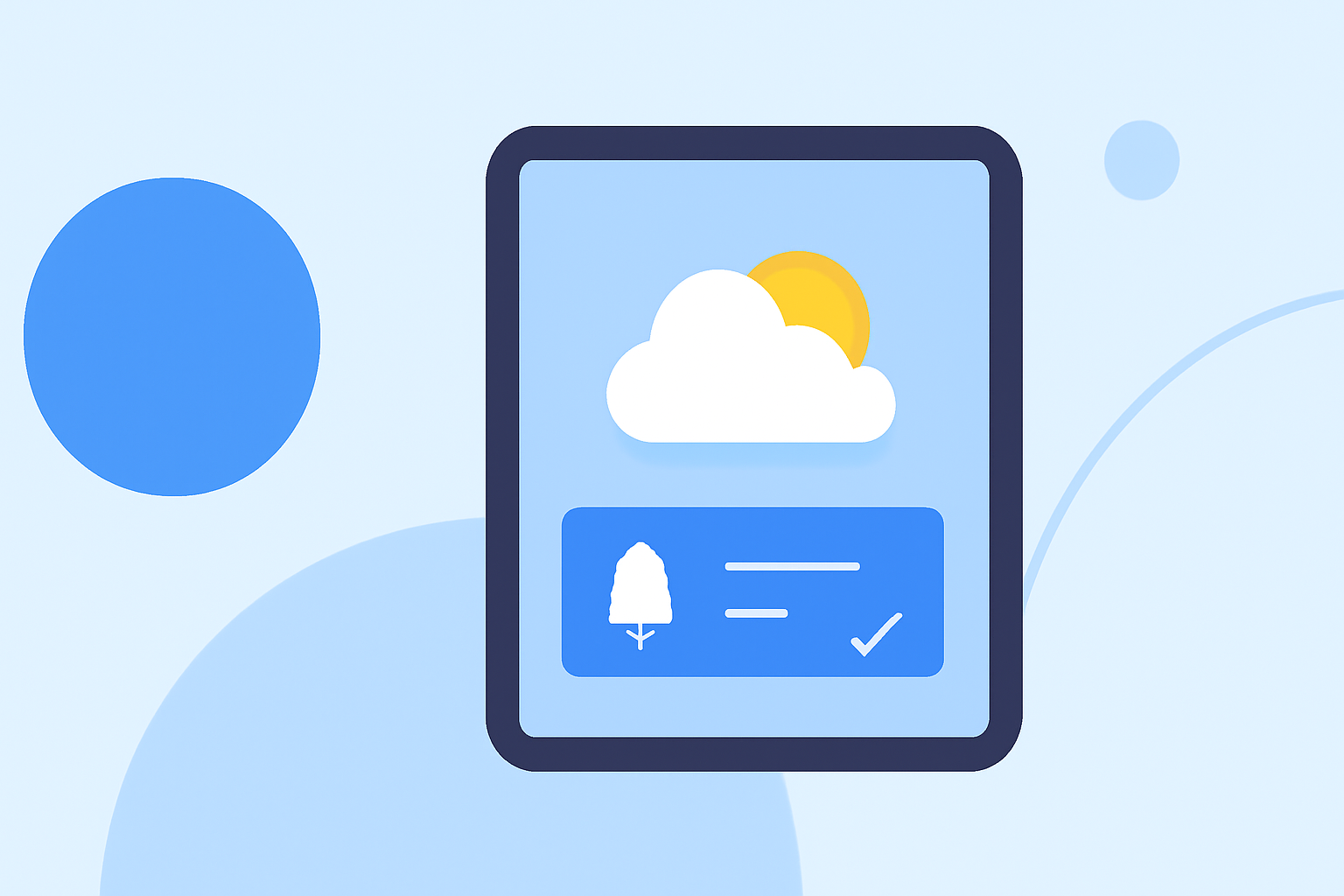 Easy Weather App Notification Permissions on a Tablet