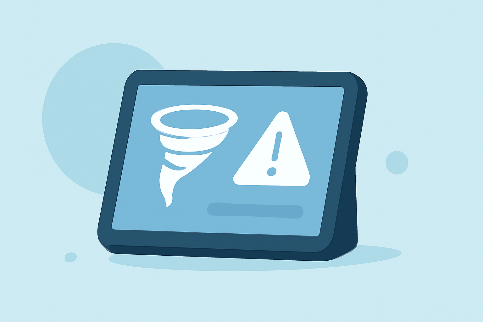 Tornado Alerts Guide on a Smart Display