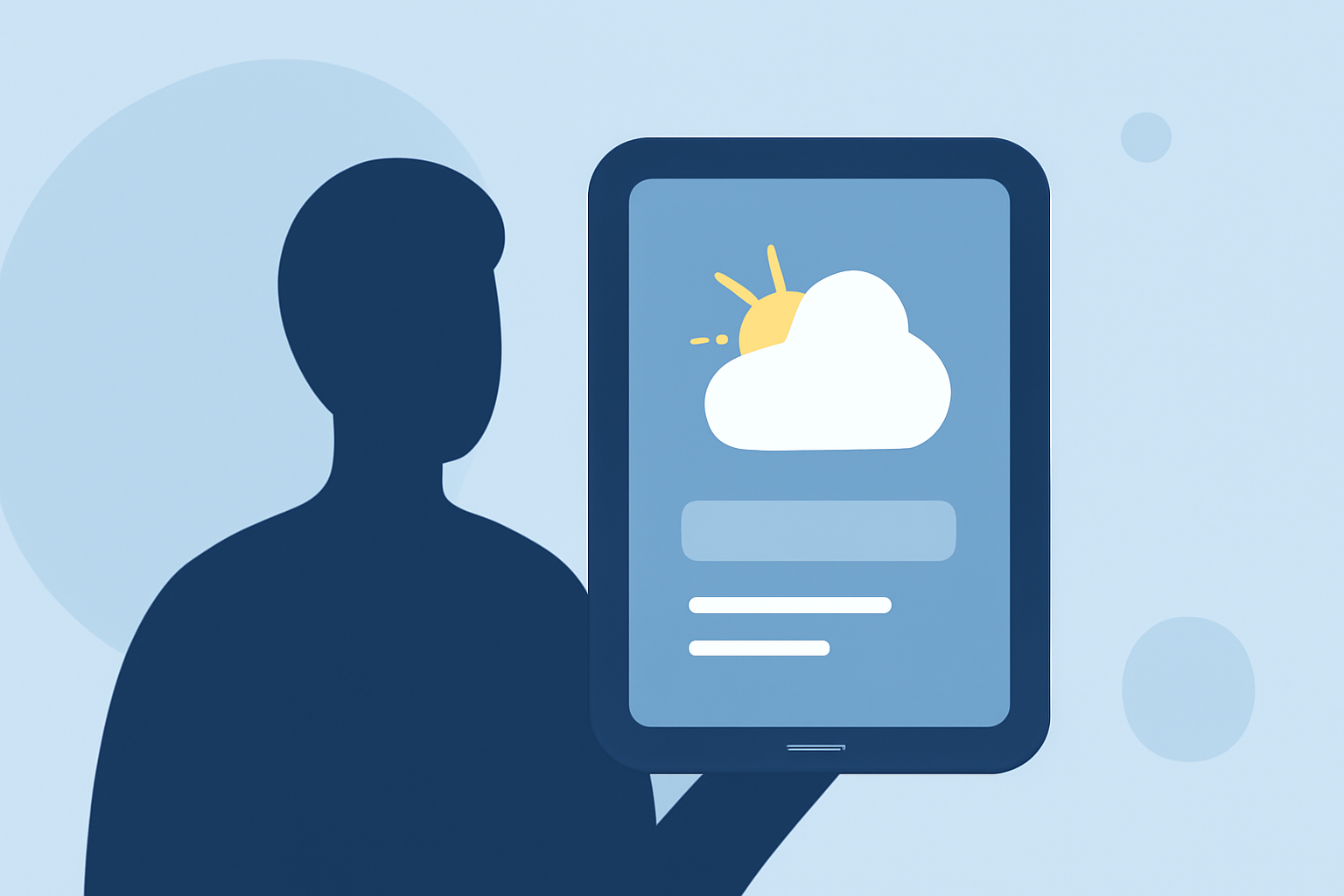 An Introduction to Weather App Onboarding on a Tablet