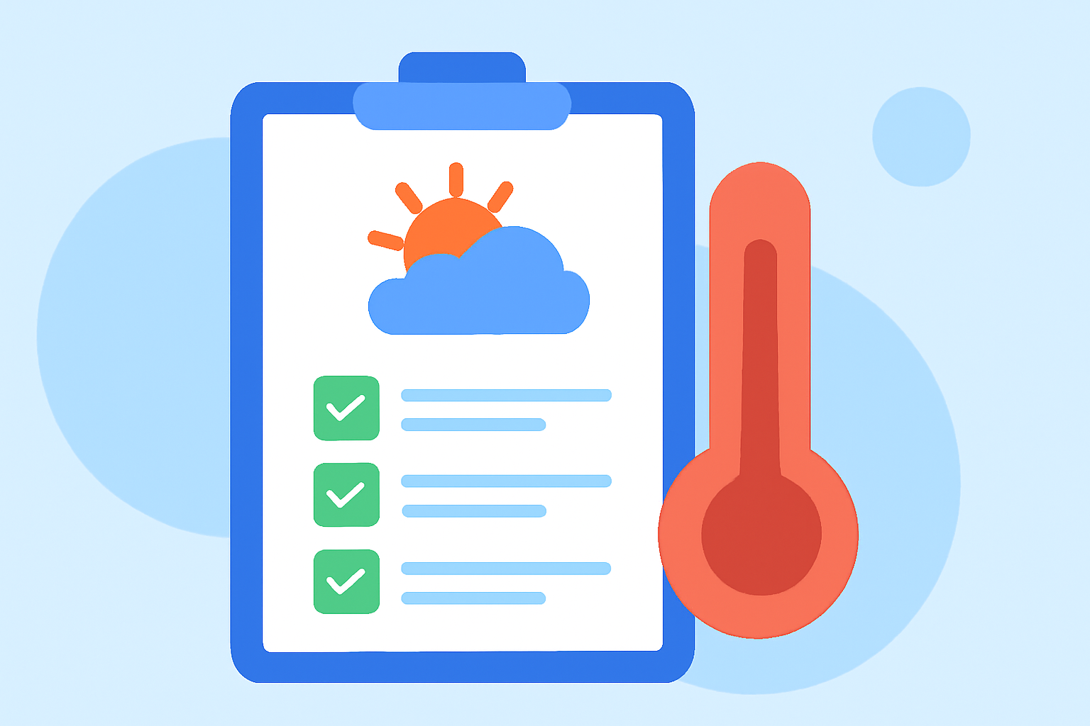 Weekly Weather Forecast Checklist During Heat Waves
