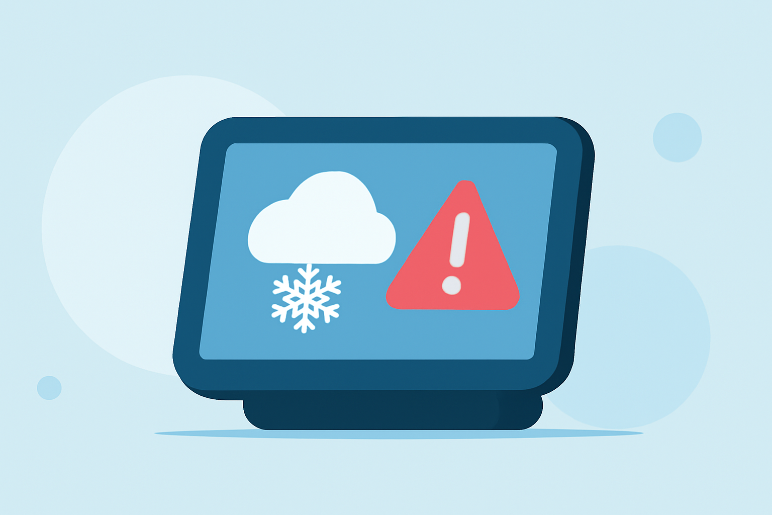 Pro Winter Storm Alerts on a Smart Display