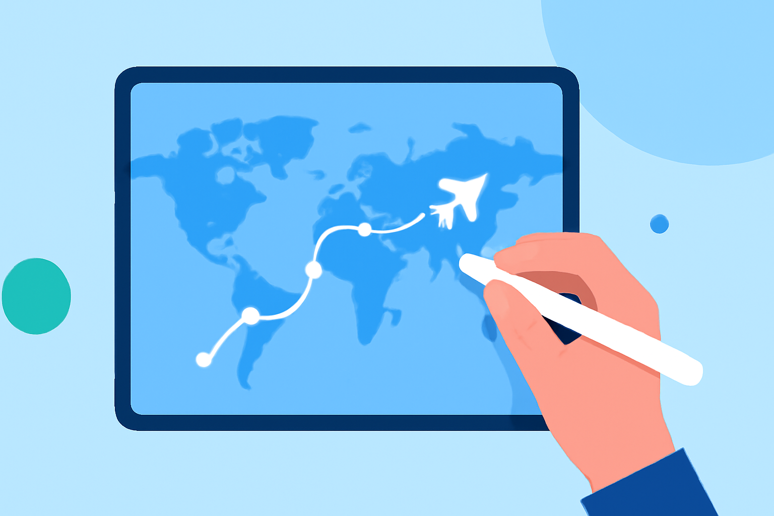 Flight Route Map Overlay Edits Tutorial on iPad