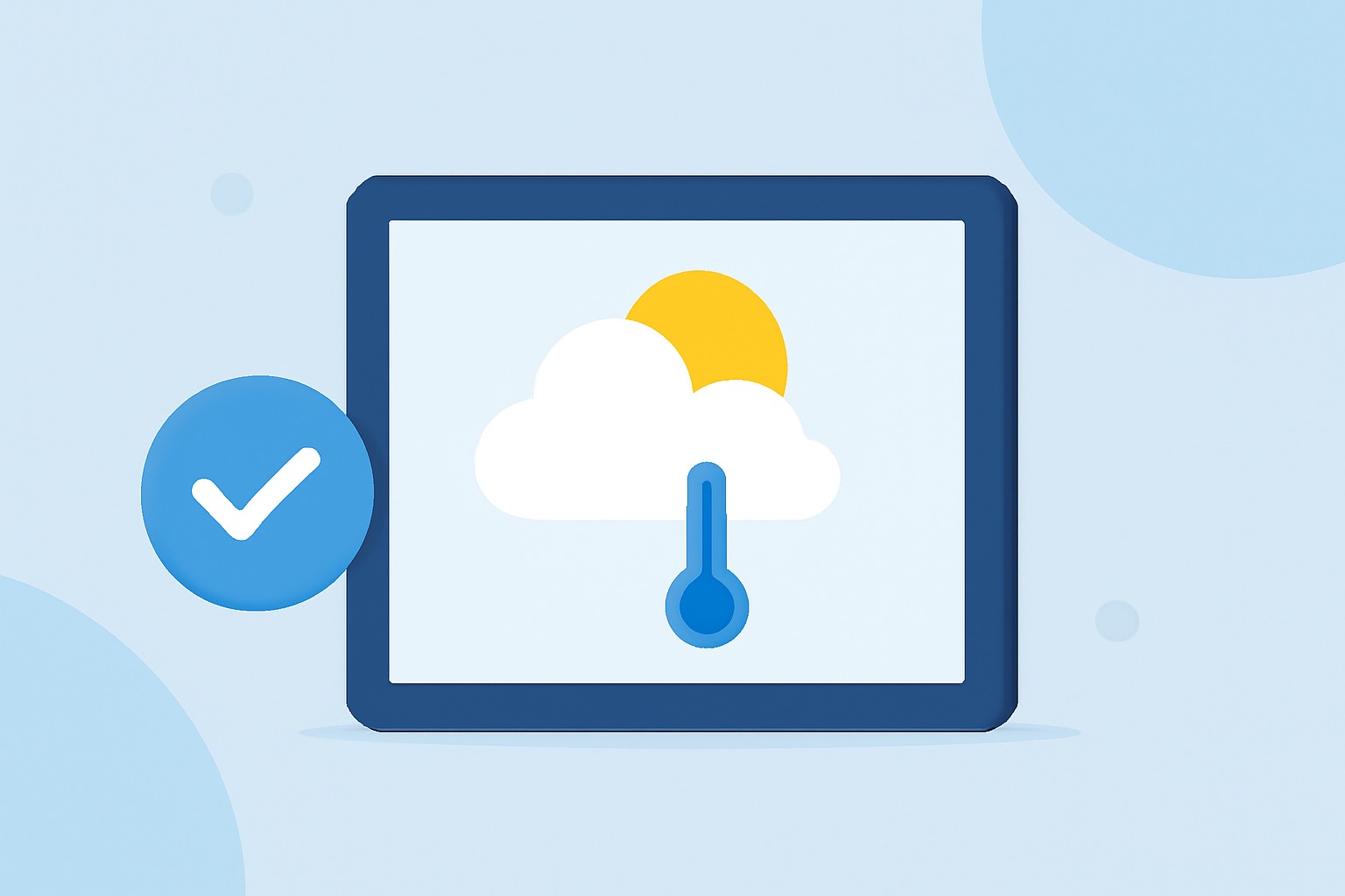 Weather for Outdoor Events on a Tablet