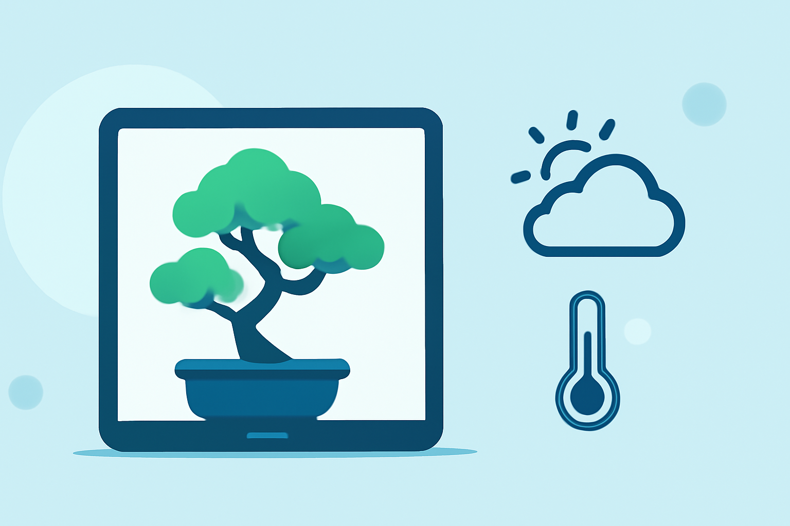 Optimizing Bonsai Care with Weather Insights on Your iPad