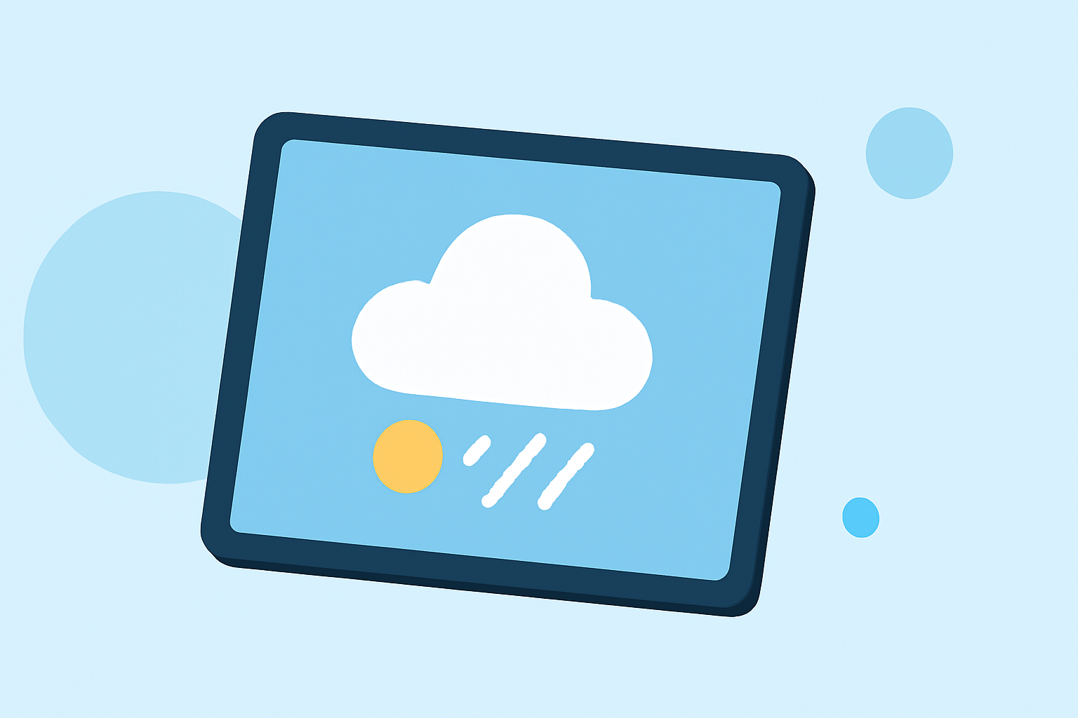 Weather for Hotels Explained on iPad