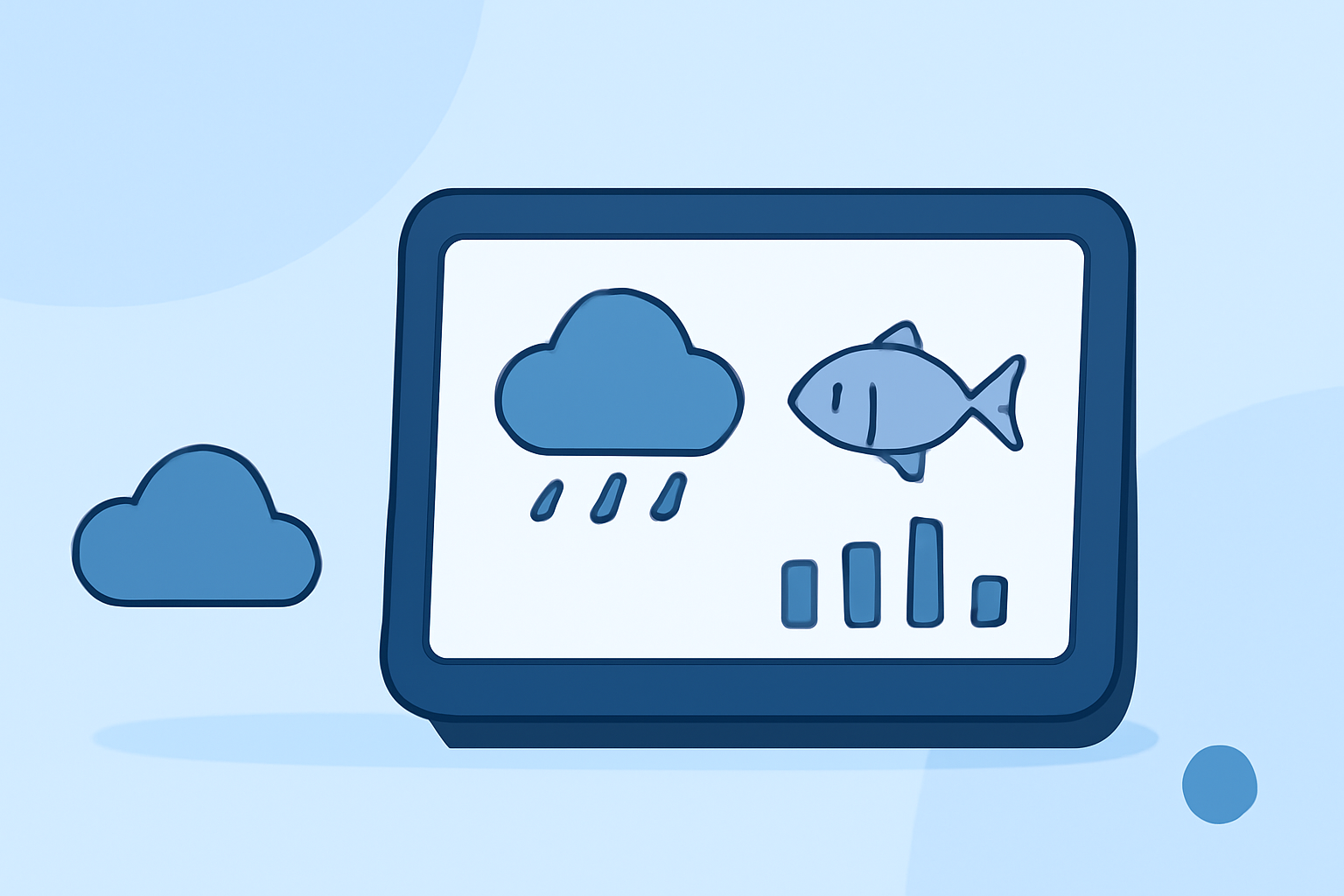 Weather for Outdoor Fishing Guide on a Smart Display