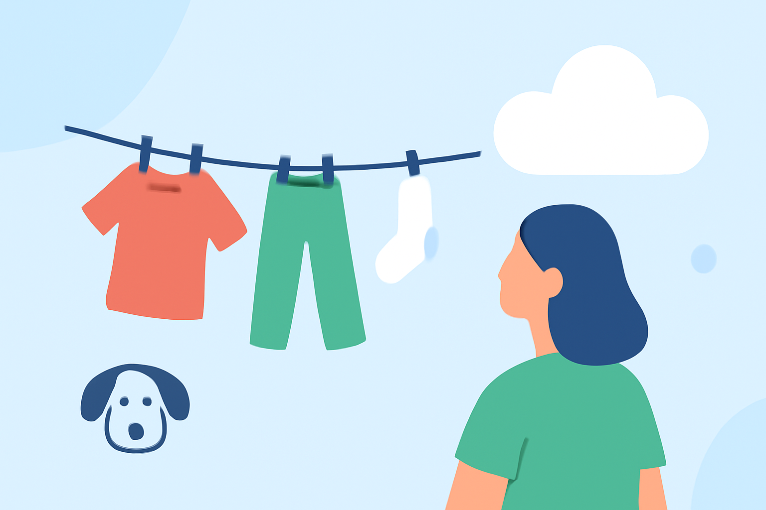 Optimal Weather Conditions for Drying Laundry Outdoors: A Guide for Pet Owners