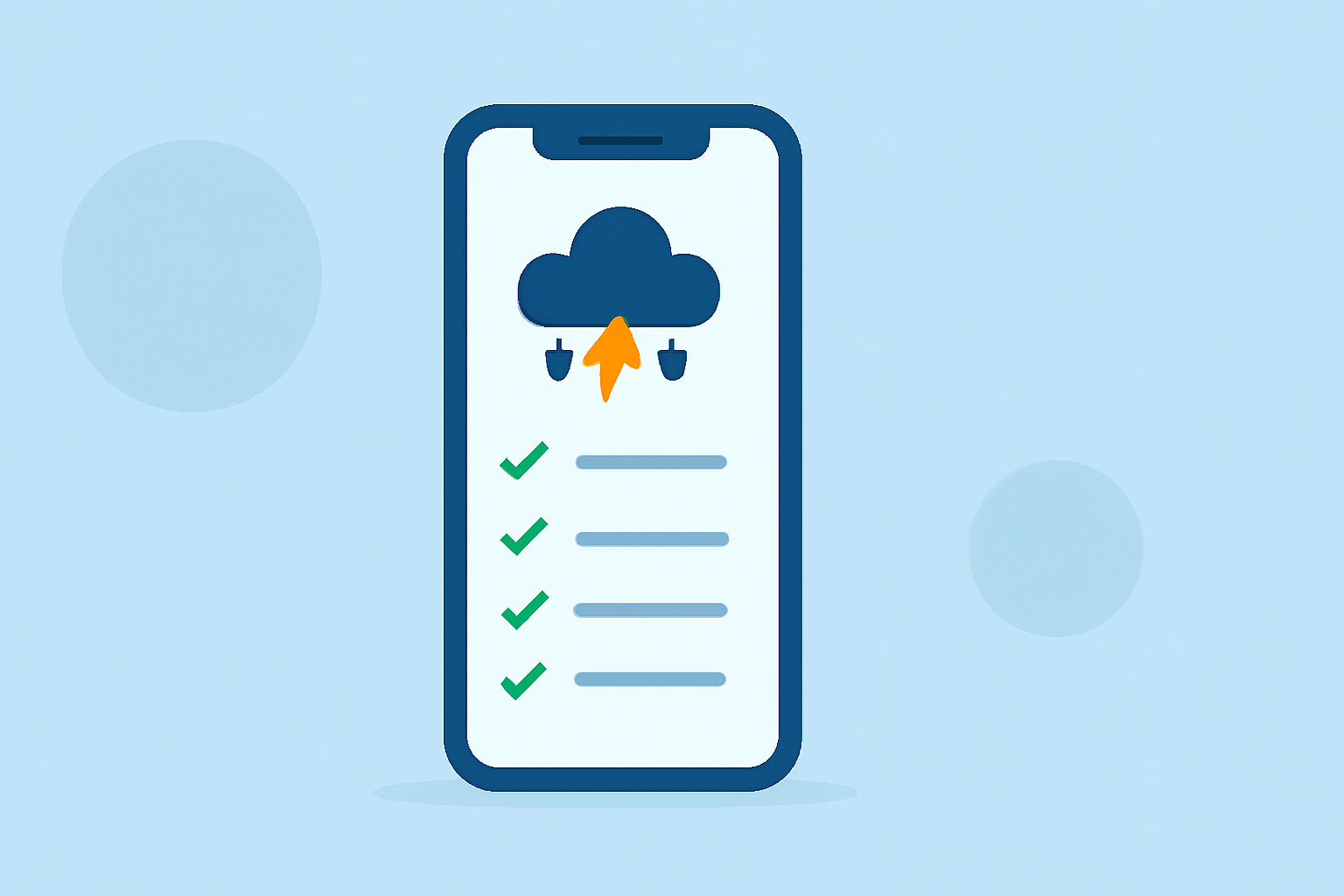Storm Arrival Time Estimates Checklist on iPhone