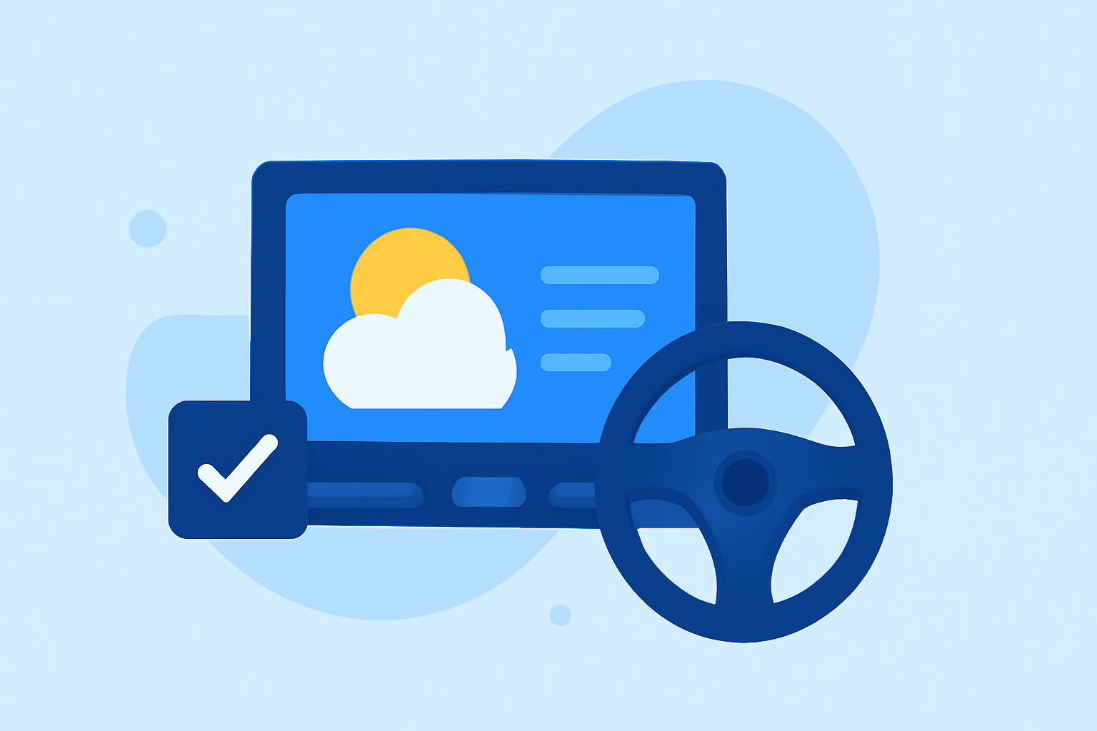Weather Widgets Checklist in the Car