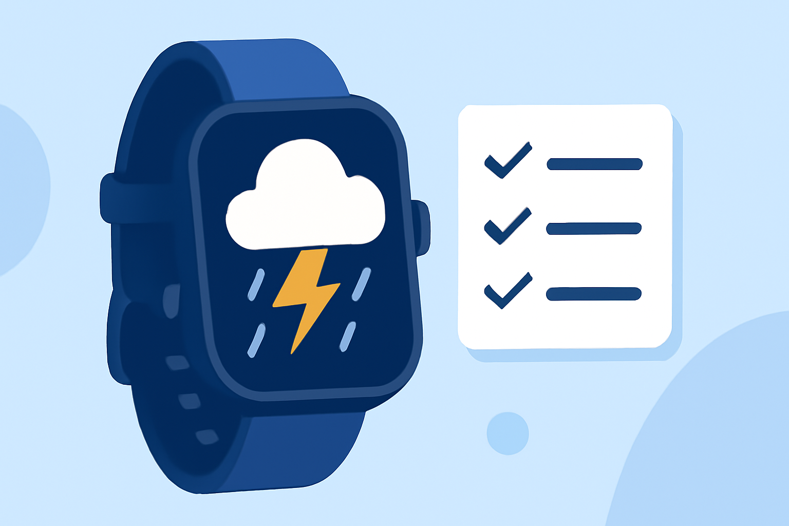 Thunderstorm Preparation Checklist for Wear OS Users