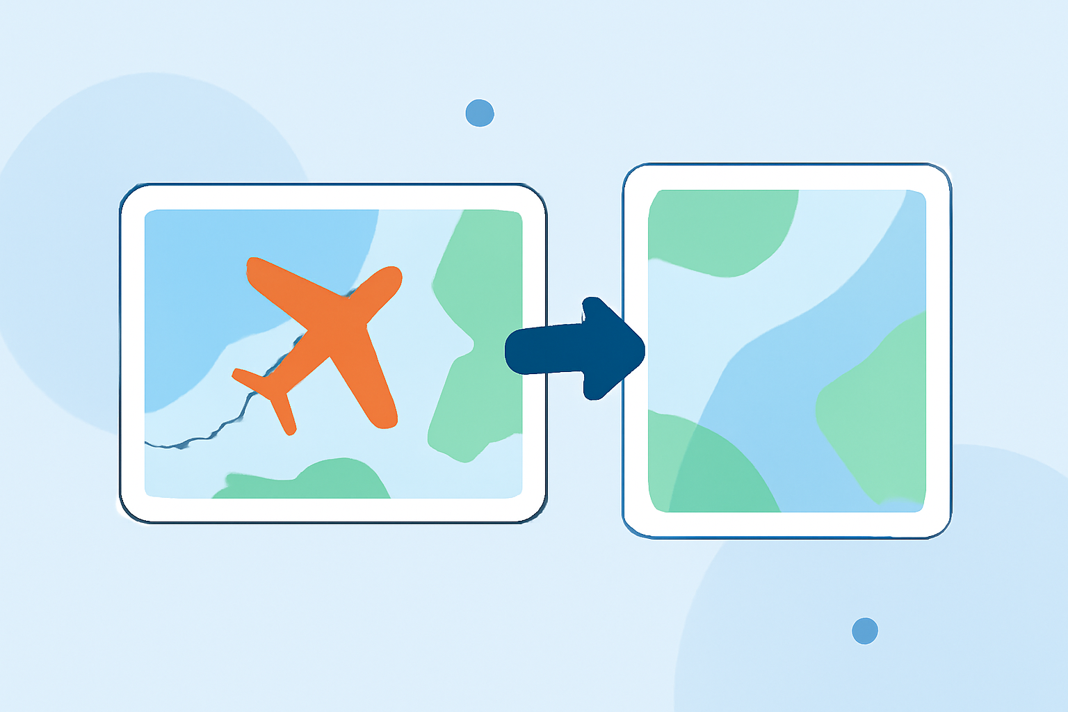 Enhancing Flight Tracking with Map Overlay Transitions