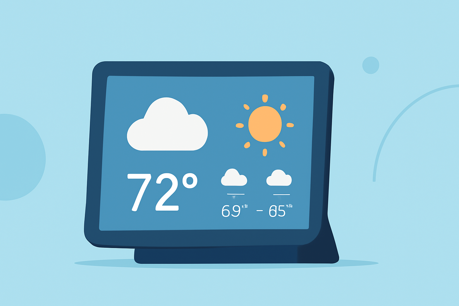 Pro Weather Forecast Updates on a Smart Display