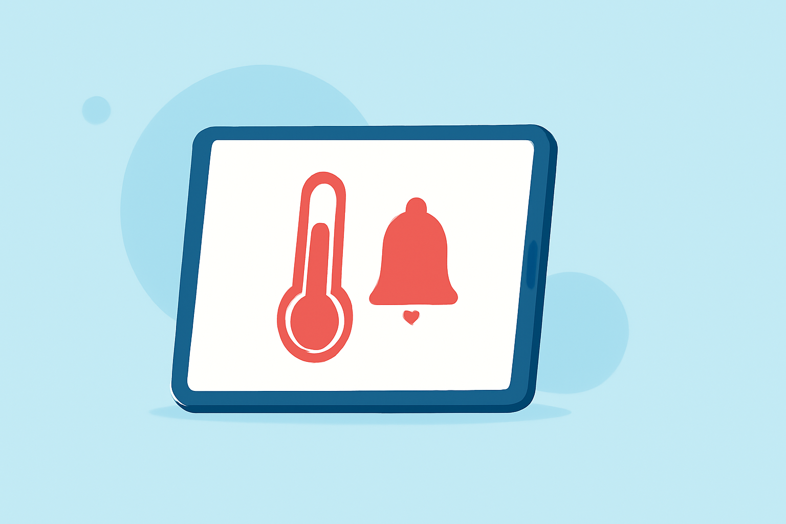 Easy Temperature Rise Notifications on a Tablet