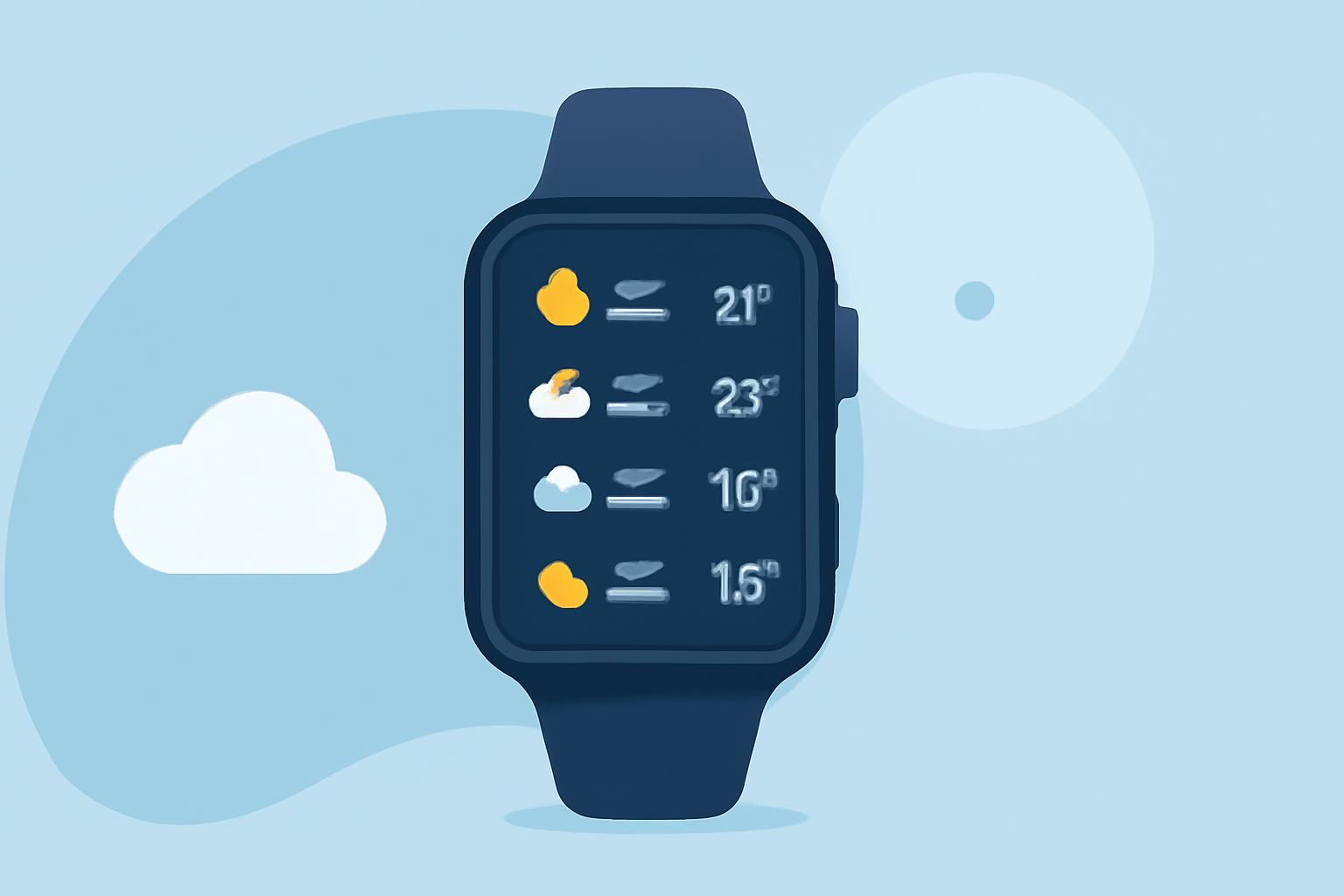 10-Day Weather Forecast Step by Step on Wear OS