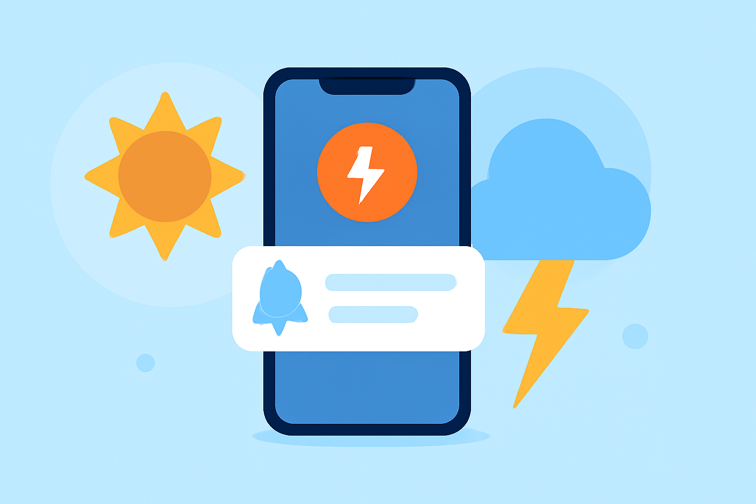 Lightning Nearby Notifications Workflow During Heat Waves