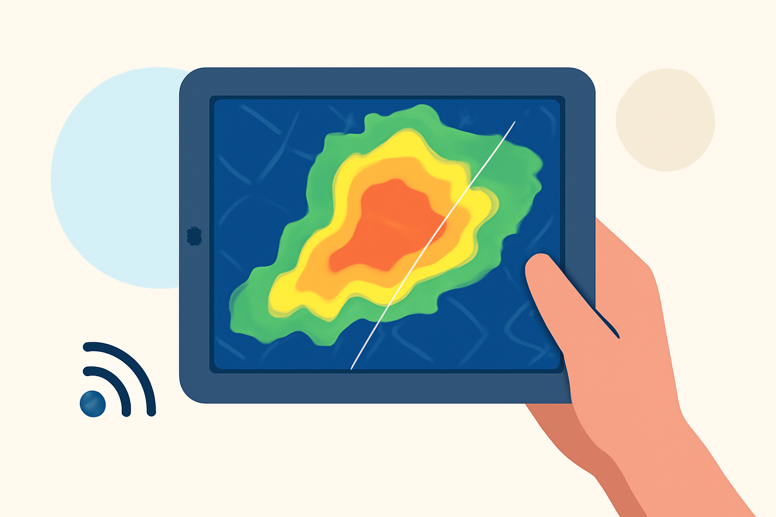Understanding Pro Base Reflectivity Maps on a Tablet