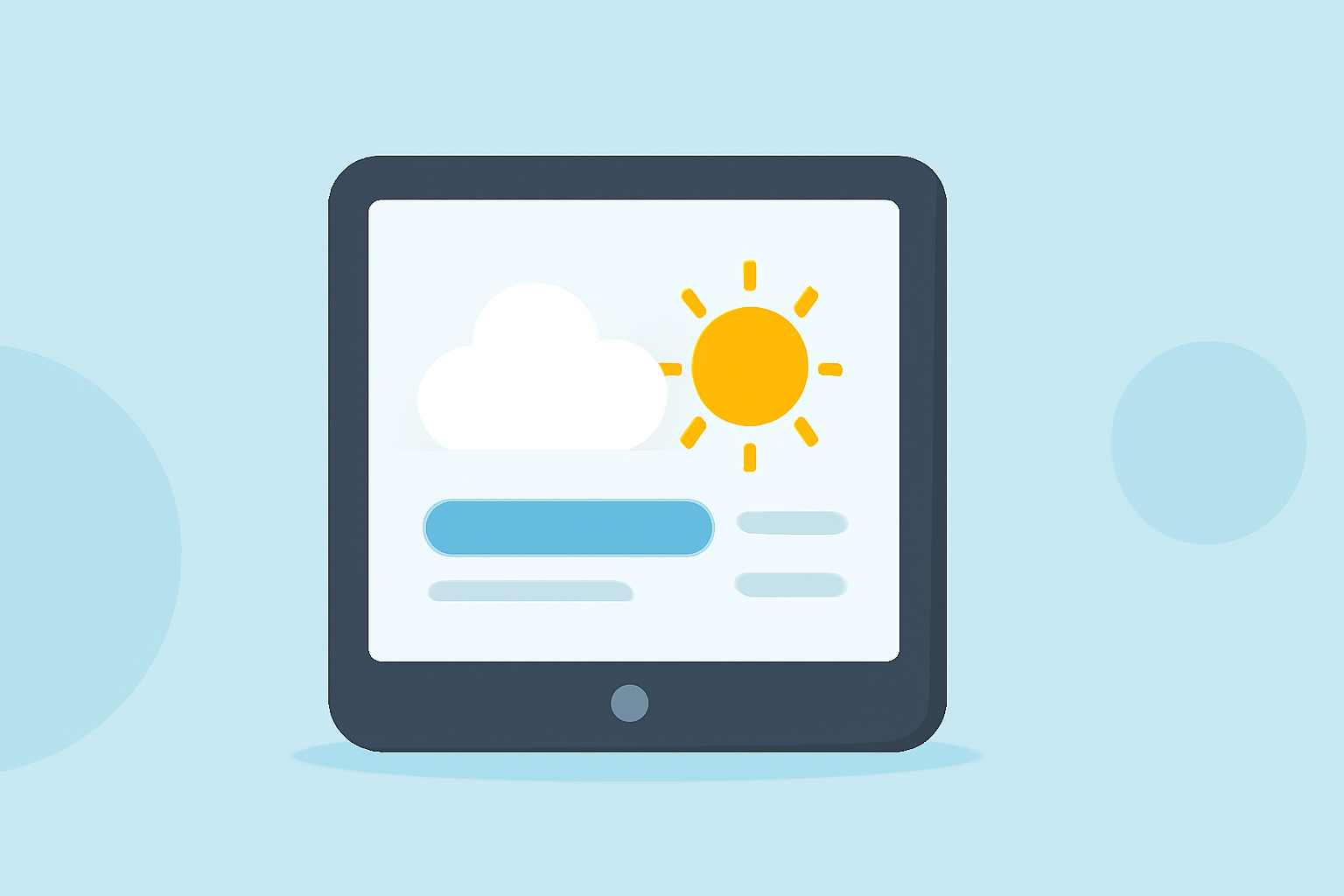 Understanding Weather Widget Basics on a Tablet