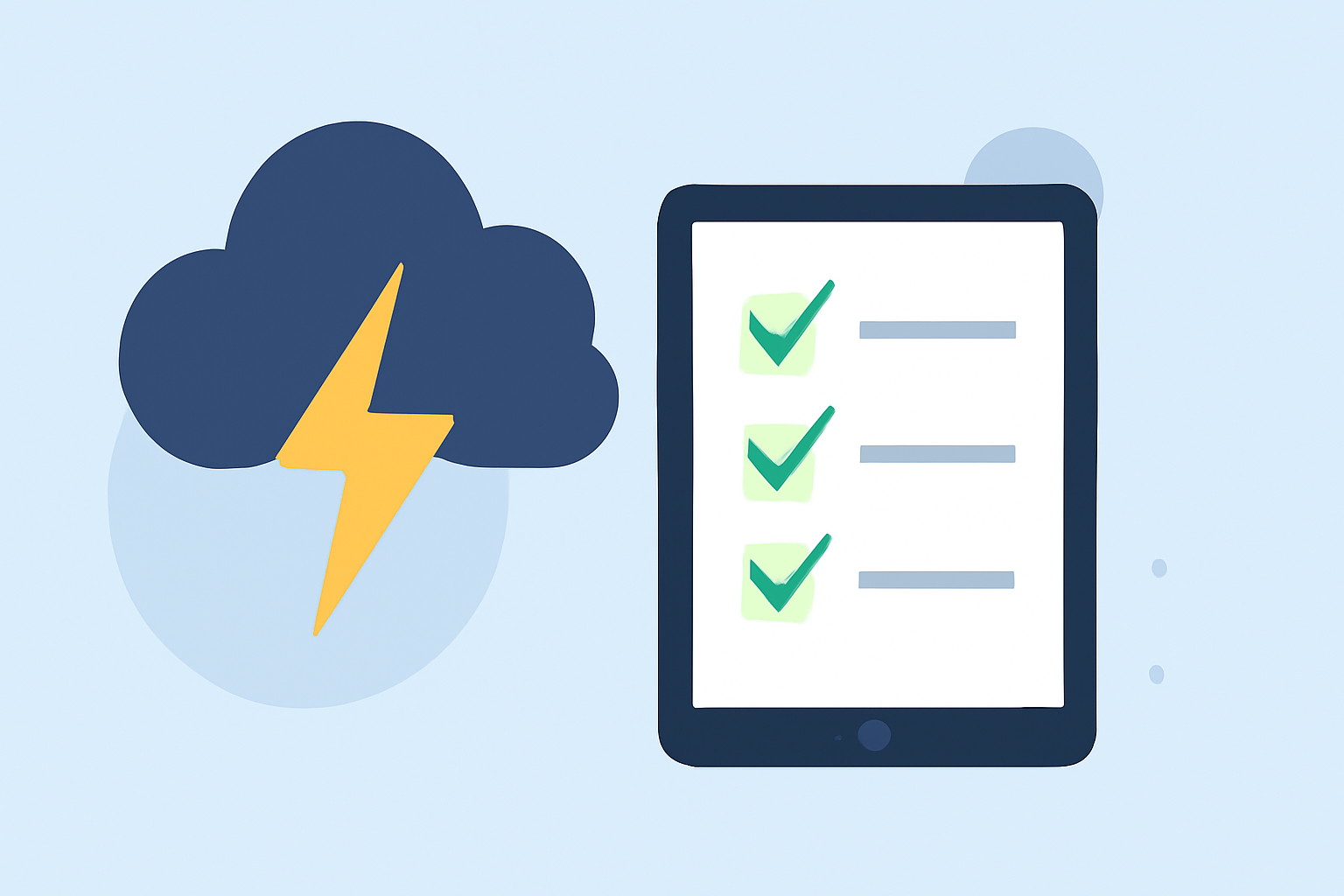 Managing Thunderstorms and Travel Delays: Essential Checklist for iPad Users