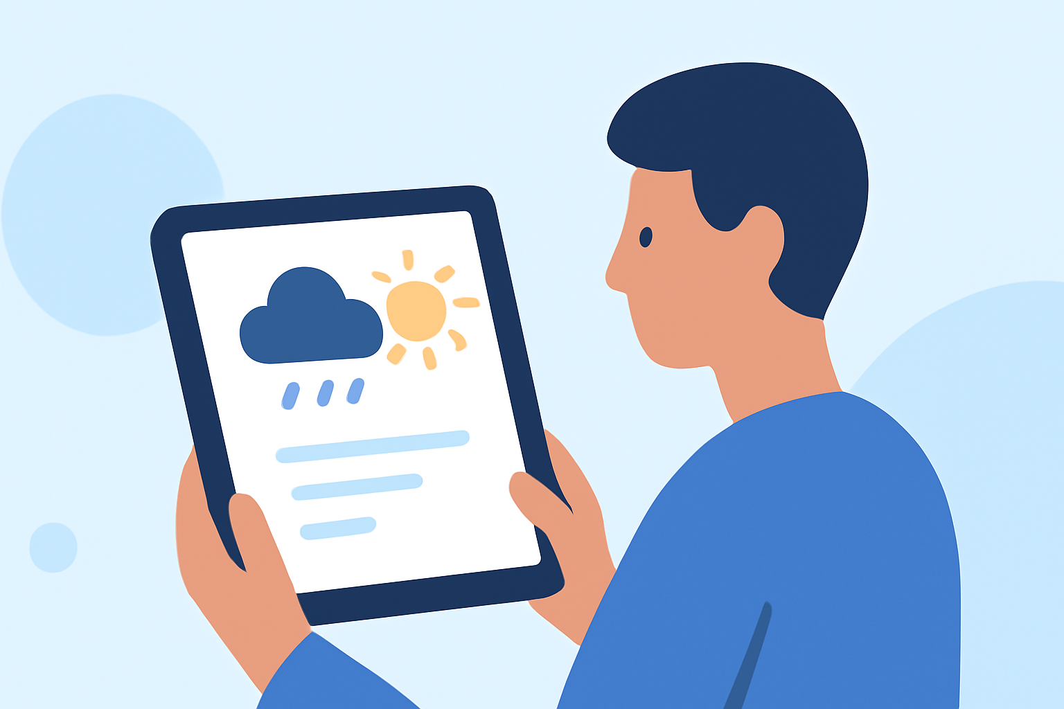 An Introduction to Weather for Outdoor Construction on a Tablet