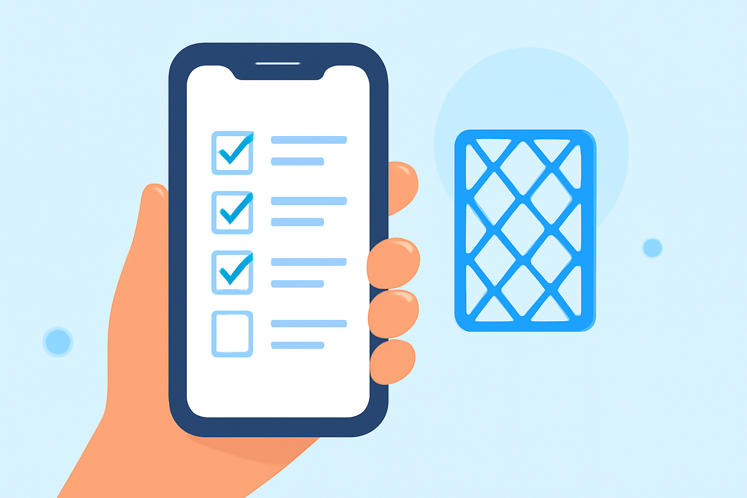 Indoor Air Filters Checklist on iPhone
