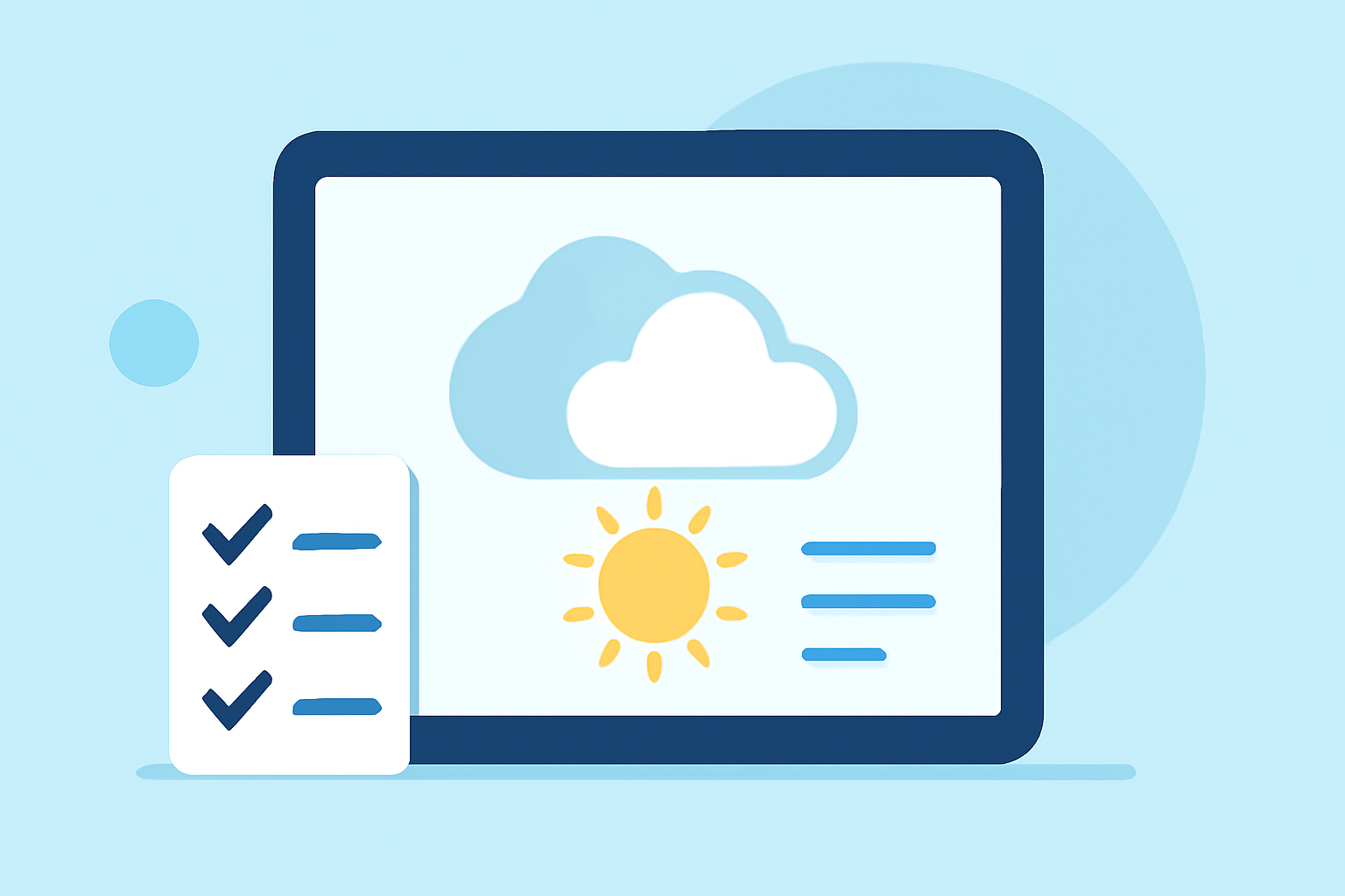 Weather Forecast Refresh Rate Checklist on iPad