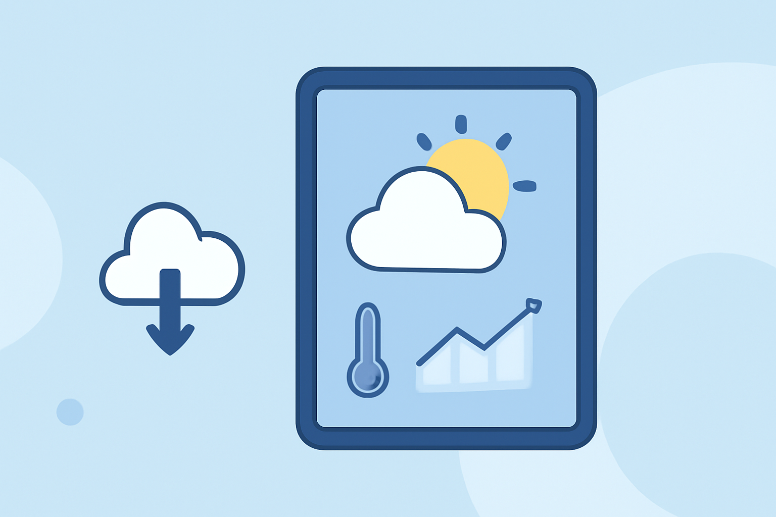 Monthly Weather Trends Tips on iPad
