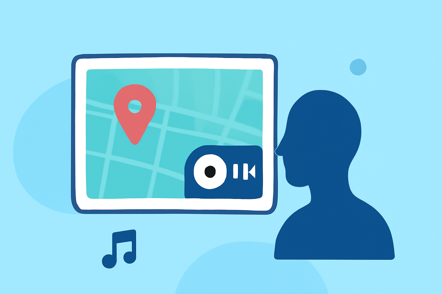 Creating Map Overlays with Music Edits for Social Media