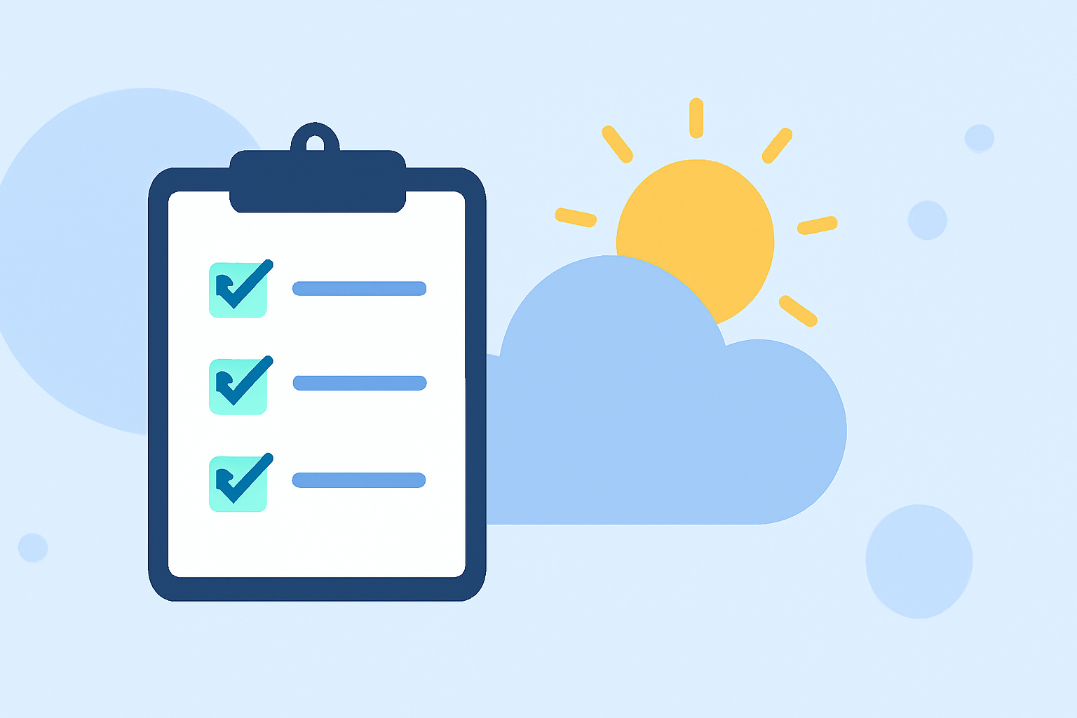 Weather-Aware Reminders Checklist for Outdoor Events