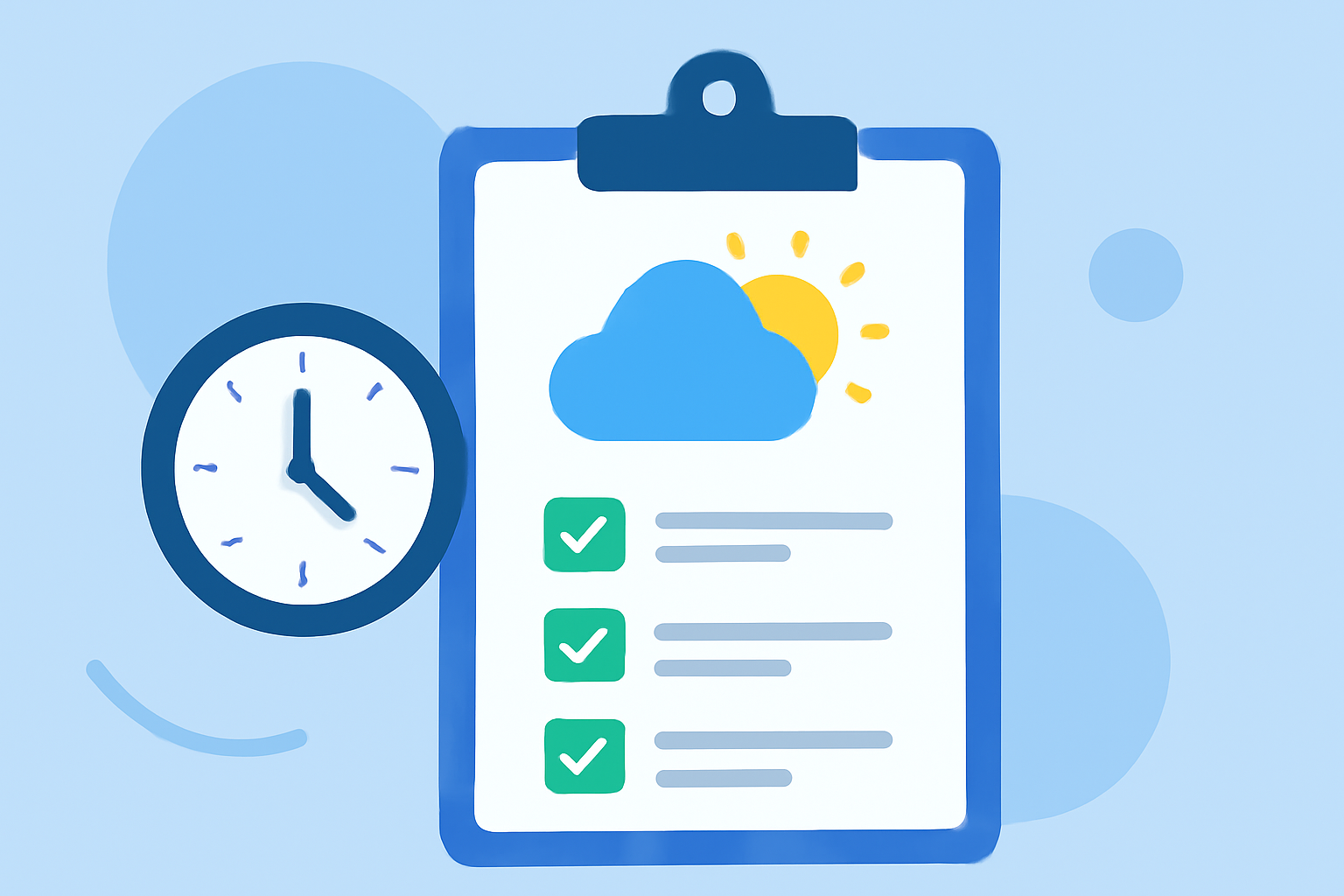 Hourly Weather Forecast Checklist for Outdoor Events
