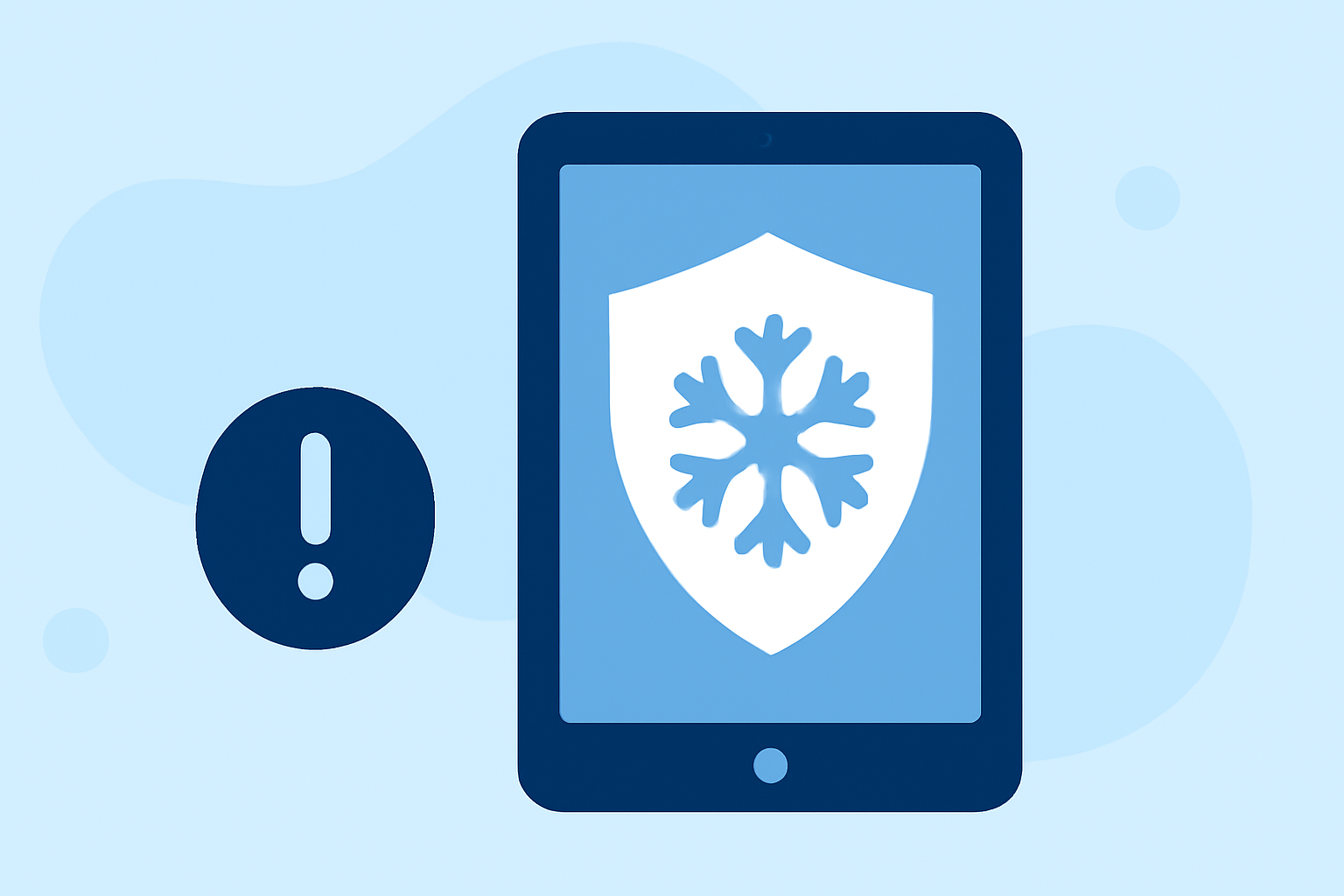 Ice Storm Safety Basics on a Tablet