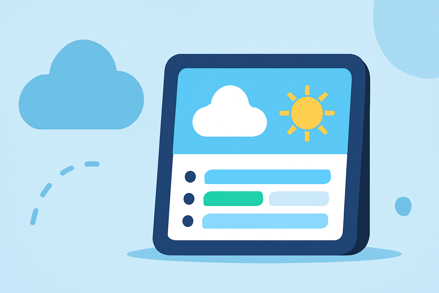 Weather-Driven Daily Schedules Basics on a Smart Display