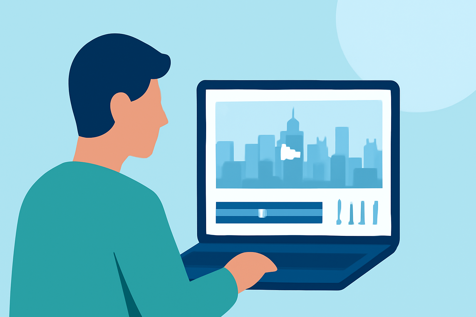 Quick City-From-Above Clip Editing for Solo Travelers