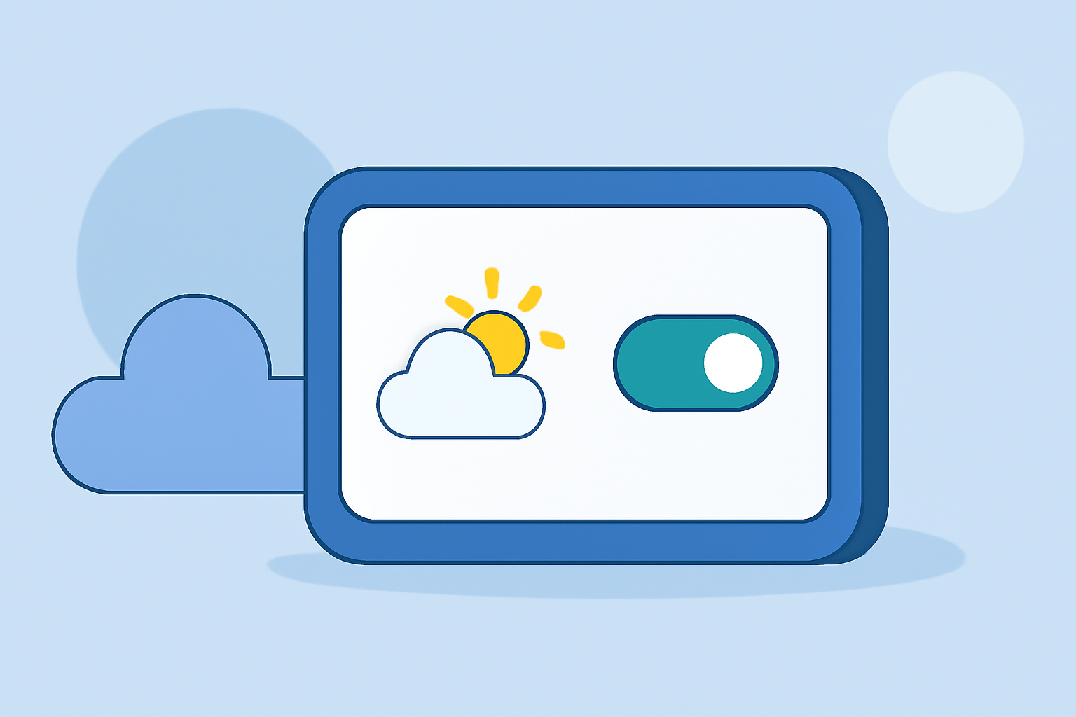 Weather App Permissions Guide on a Smart Display