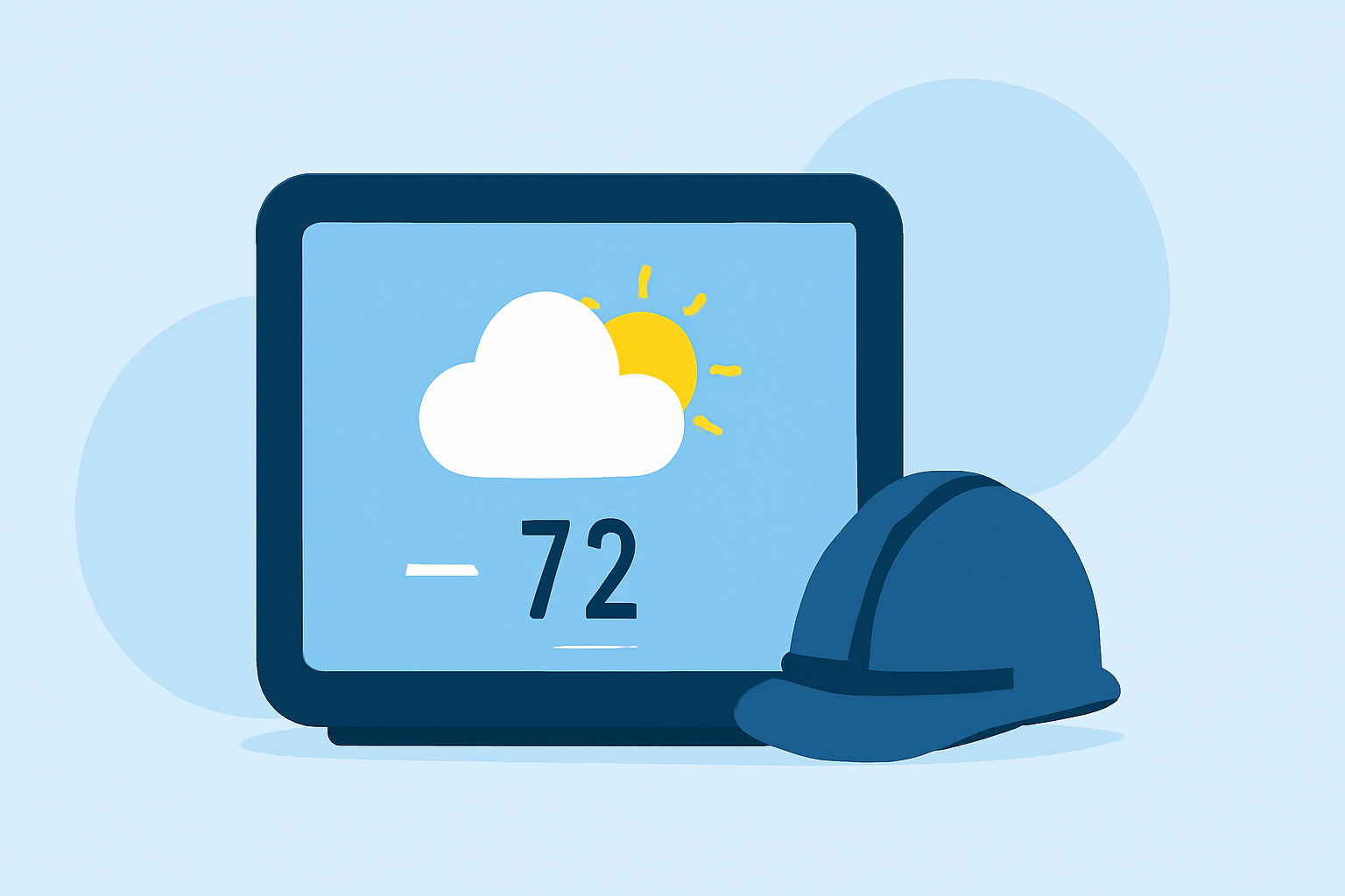 Pro Weather for Outdoor Construction on a Smart Display