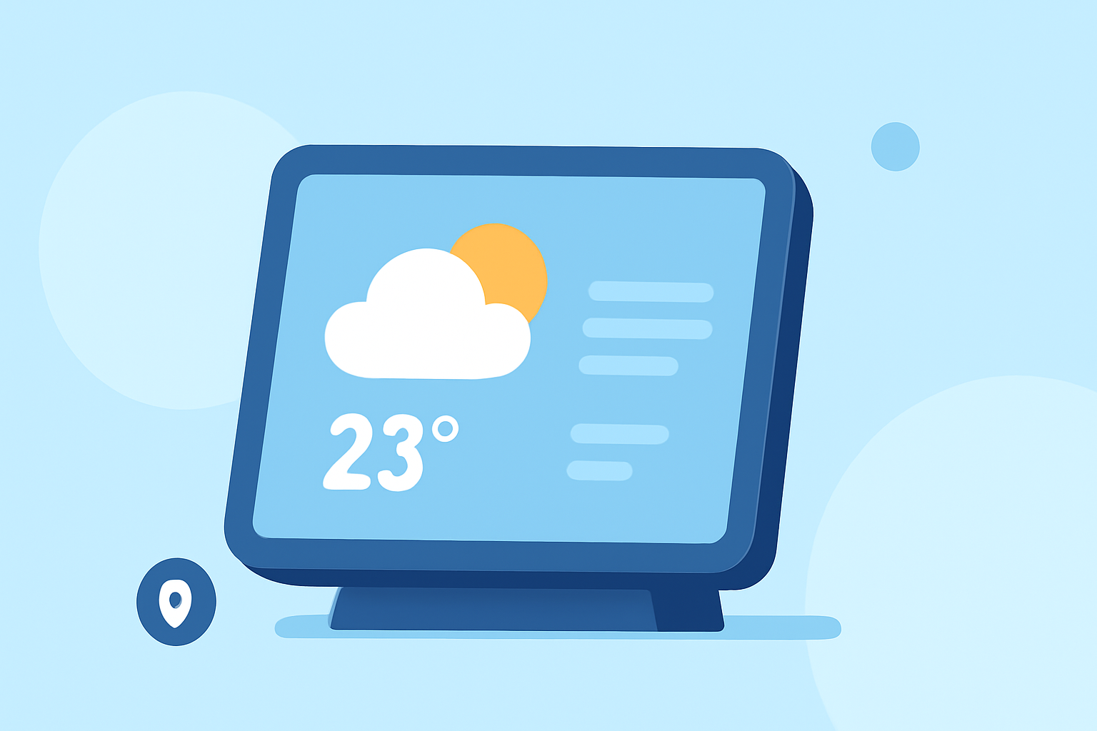 Weather for Hotels Basics on a Smart Display