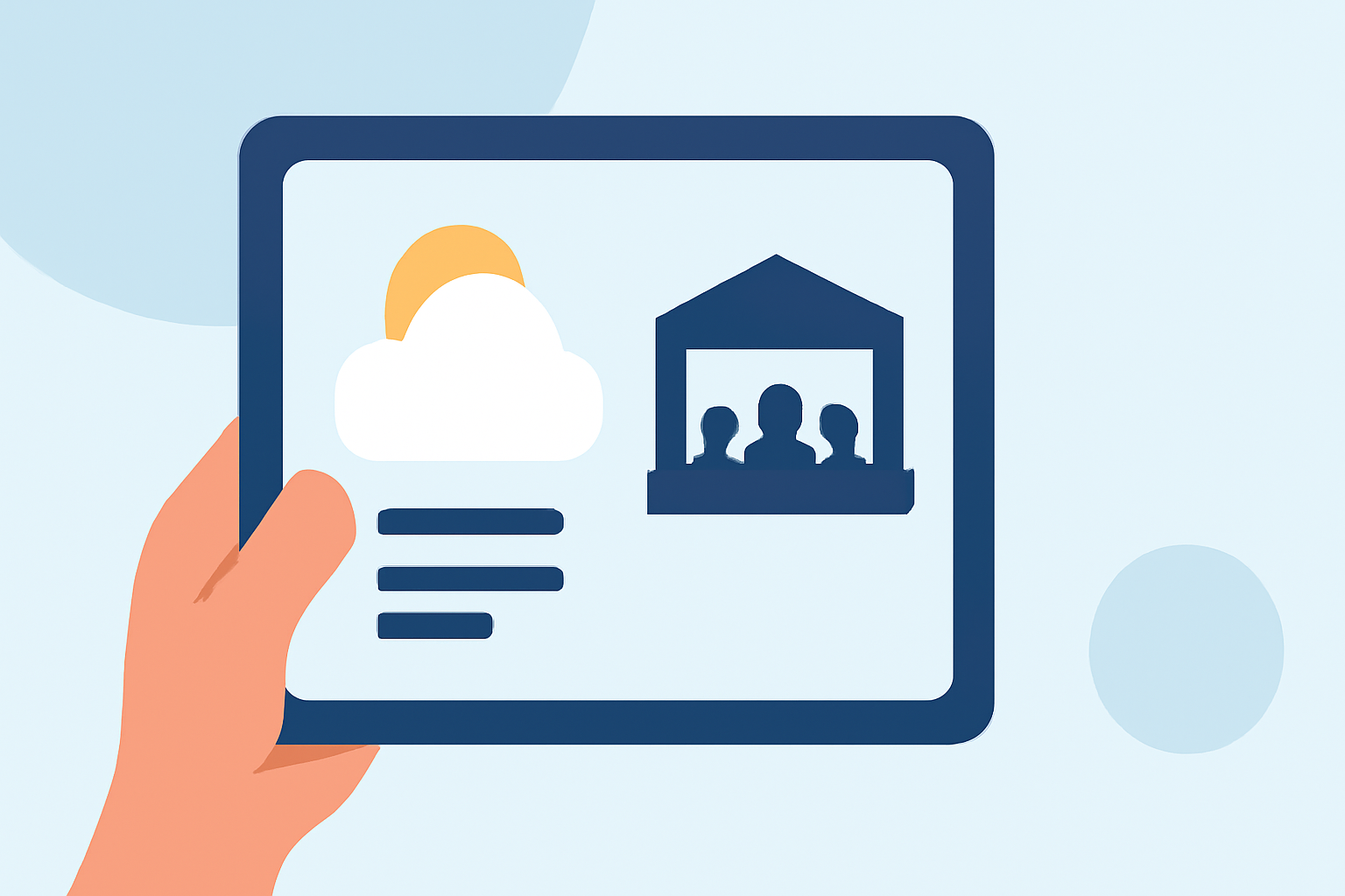 Weather Planning for Concert Trips on a Tablet