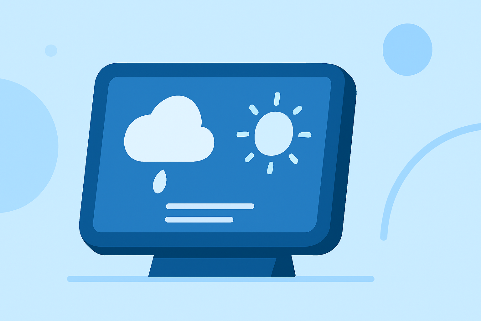 Weather App Onboarding Cheat Sheet for Smart Displays