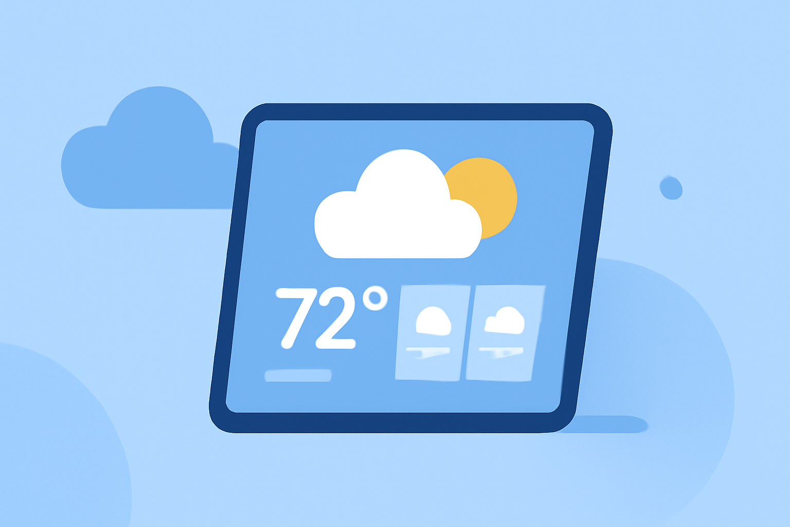 Common Weather Widgets Questions on a Tablet