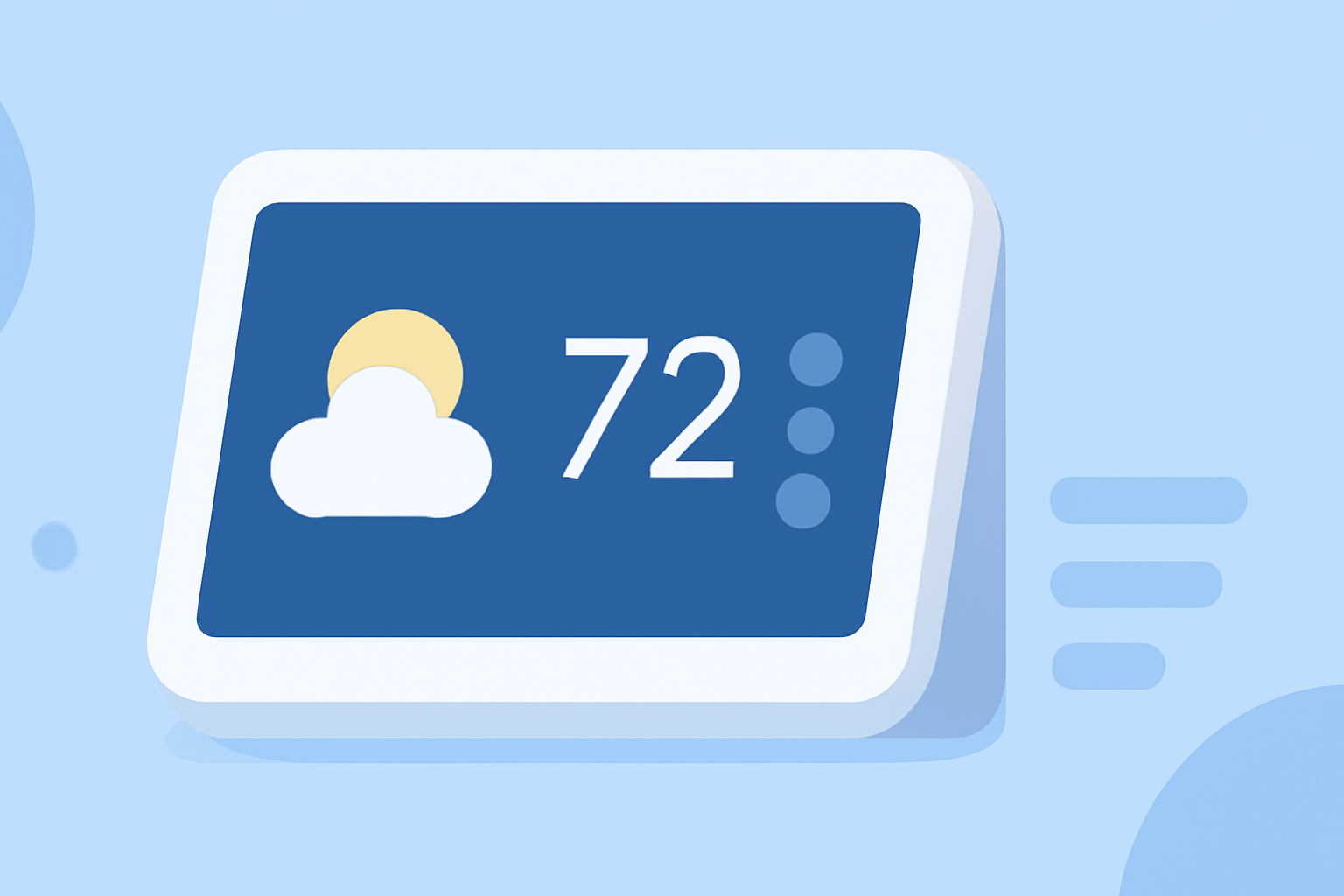 Weather Widget Data Choices Cheat Sheet on Smart Displays