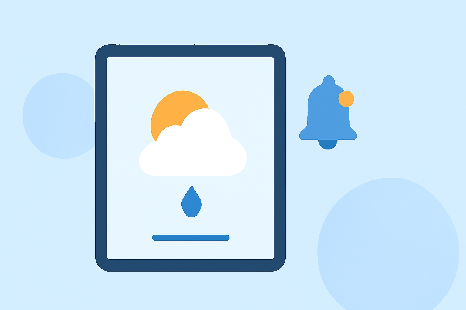 Weather Notification Basics Explained on iPad