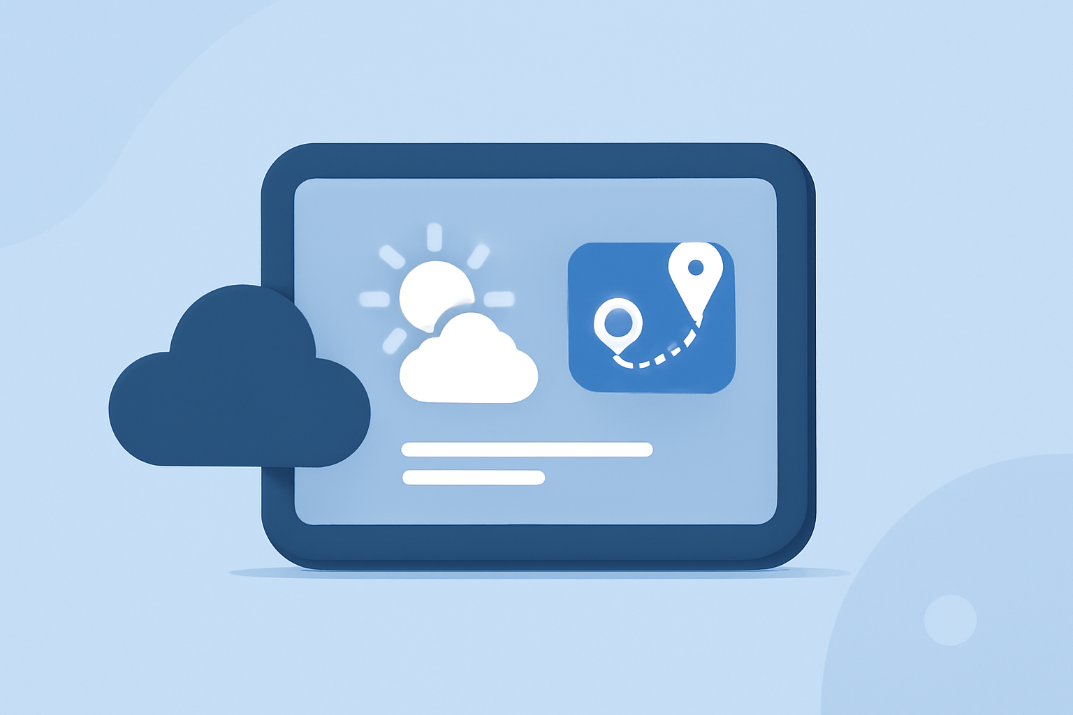 Travel Weather Planning Cheat Sheet on a Smart Display