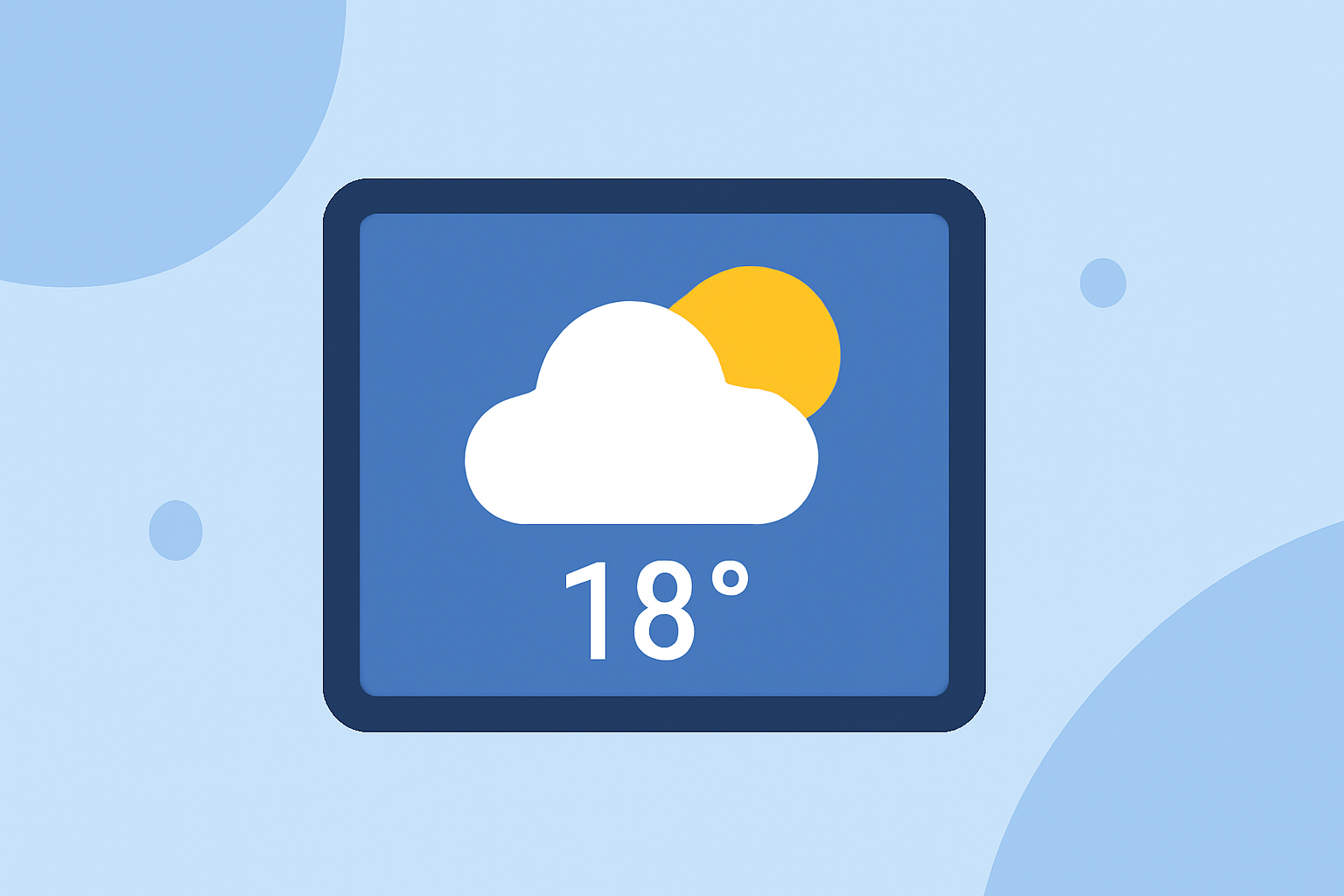 Small Weather Widget Tricks on a Tablet