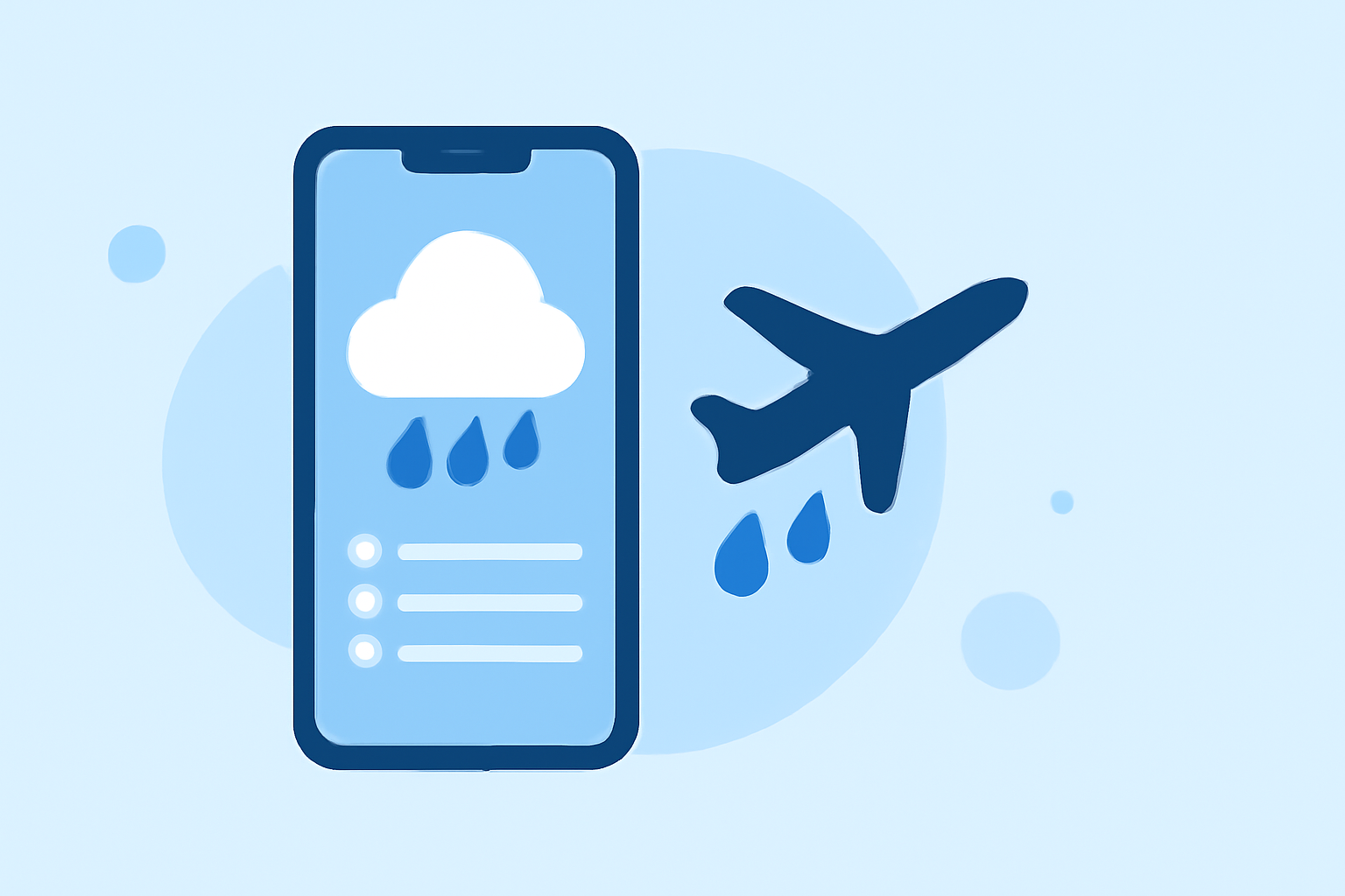 How to Handle Rain Delays for Flights Step by Step on iPhone
