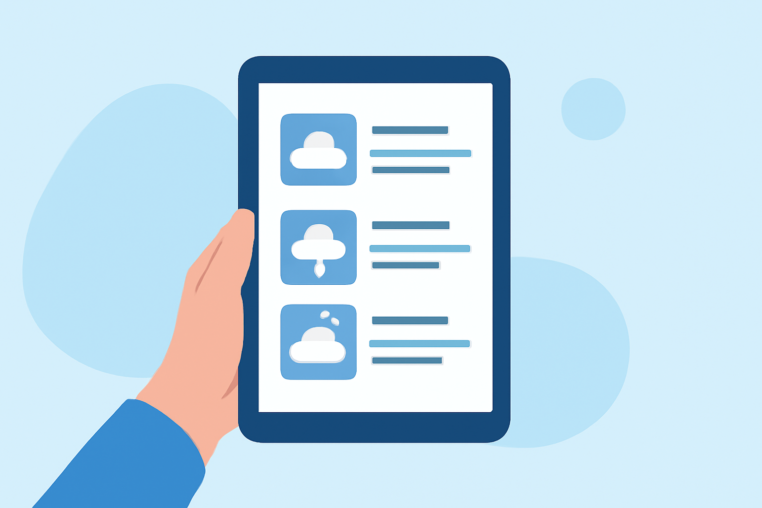 Common Weather-Aware Layers Questions on a Tablet